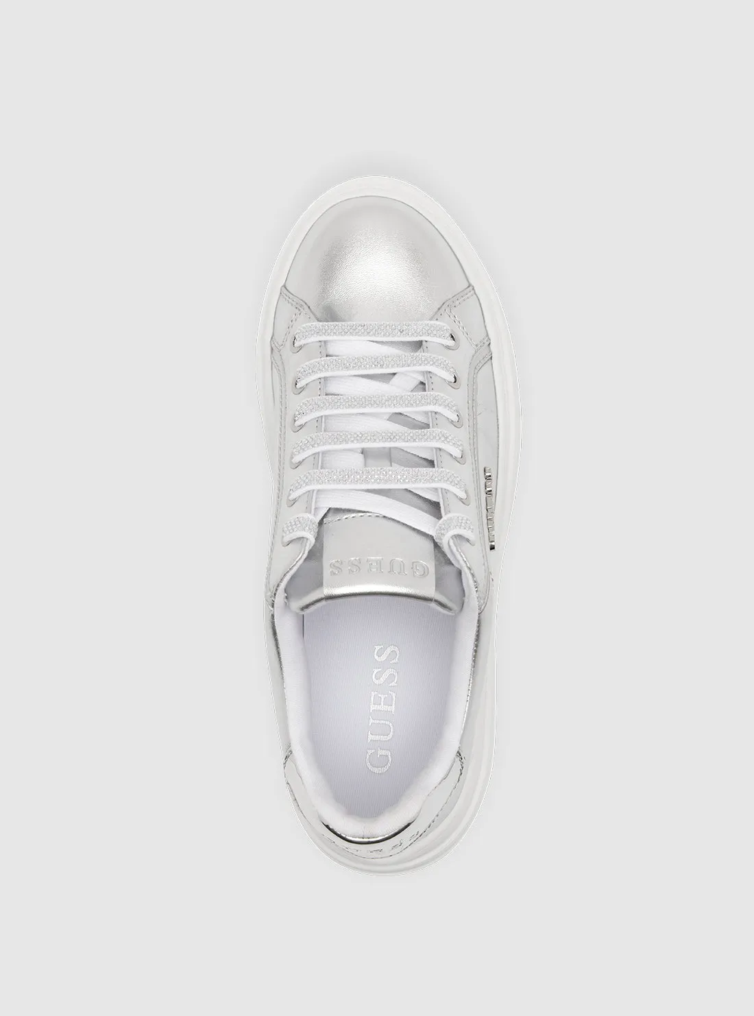 Silver Ameria Low-Top Sneakers Guess