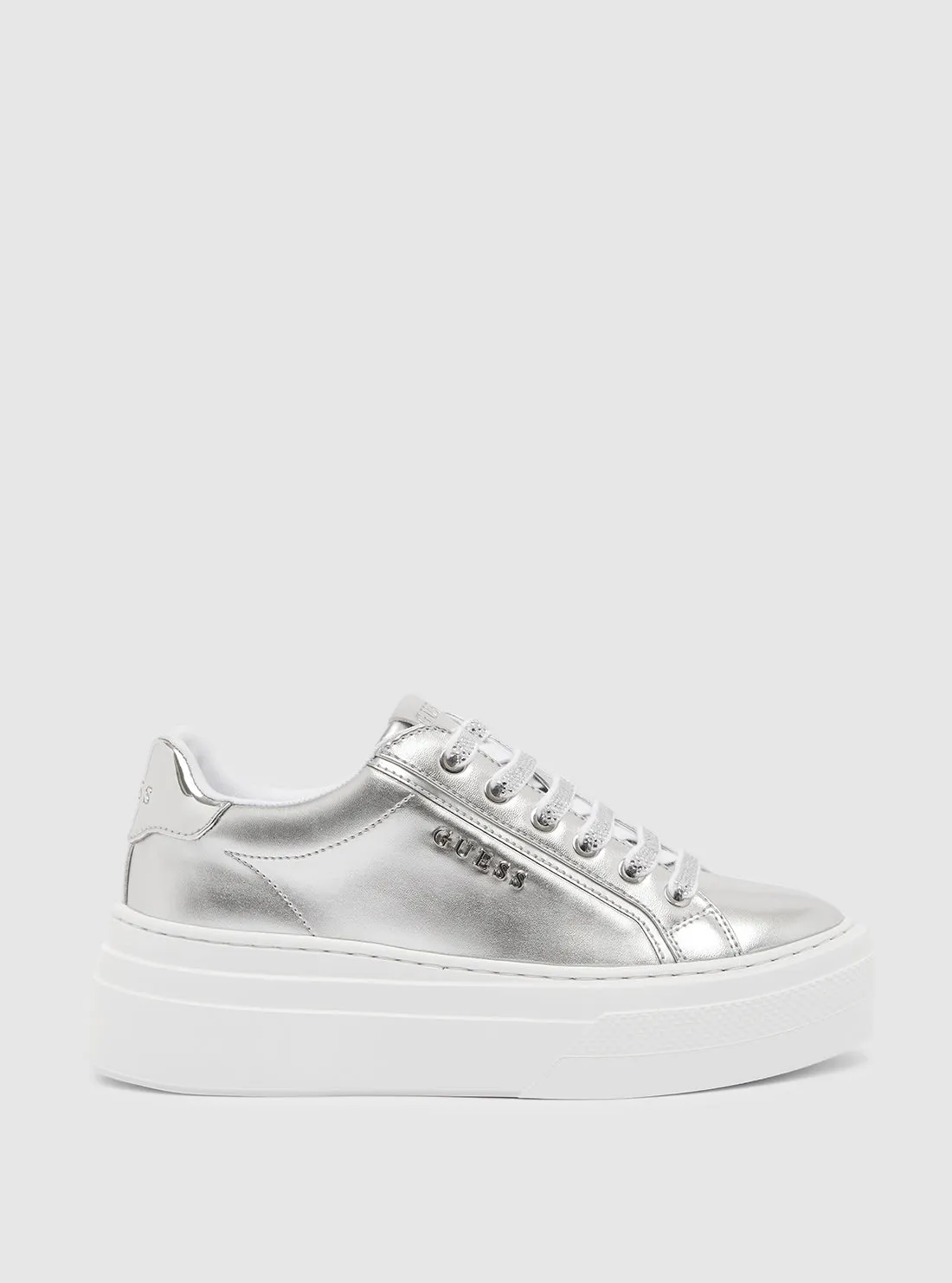 Silver Ameria Low-Top Sneakers Guess