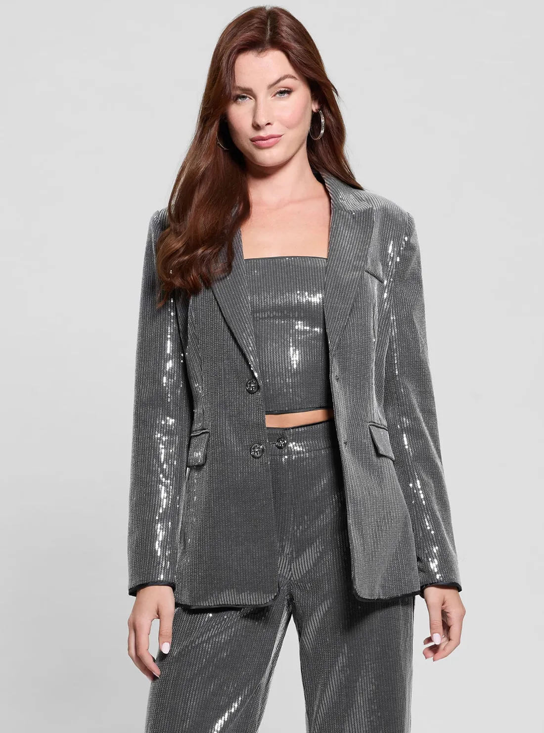 Silver Doris Blazer Guess