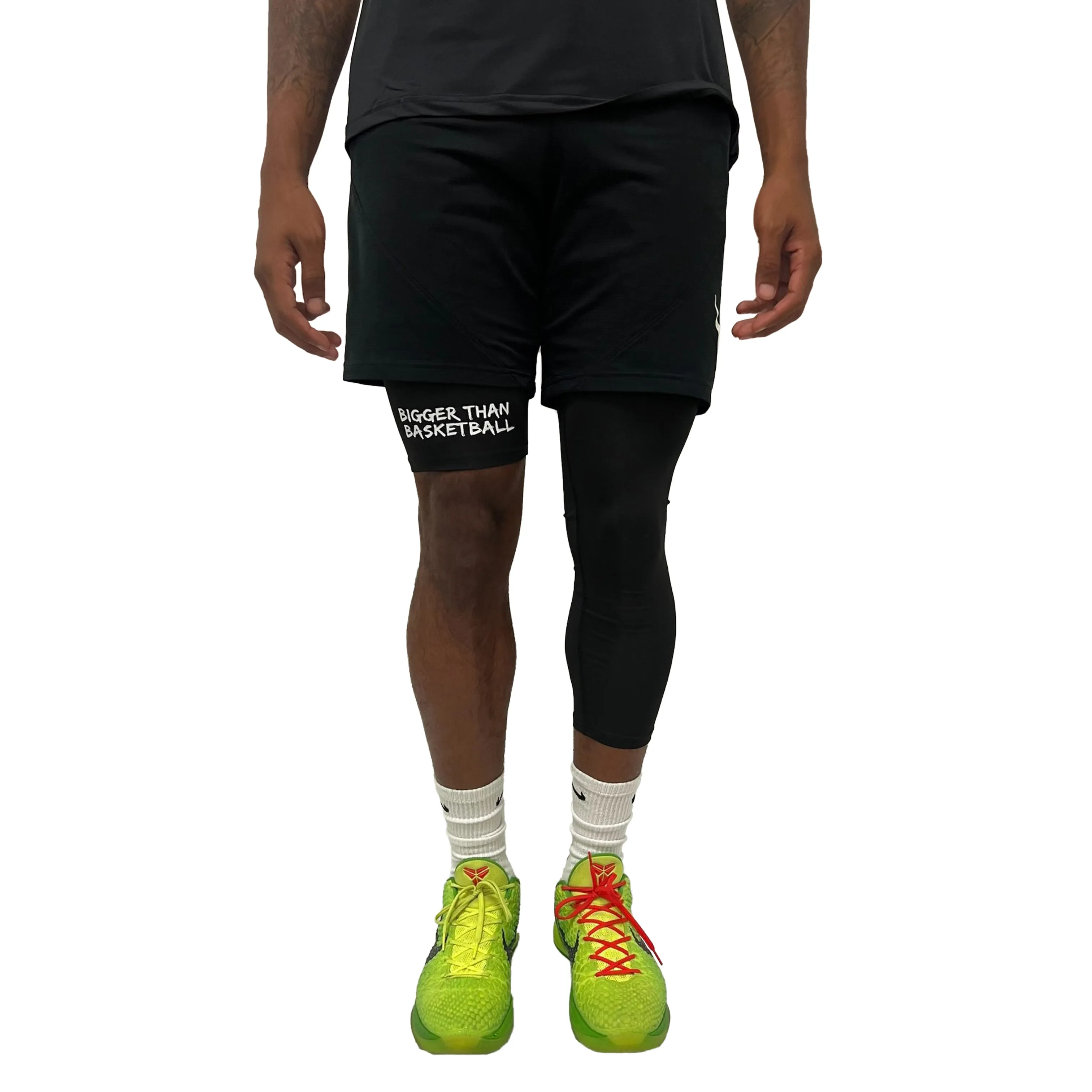 Single-Leg Performance Tights - Left - Black Bigger Than Basketball