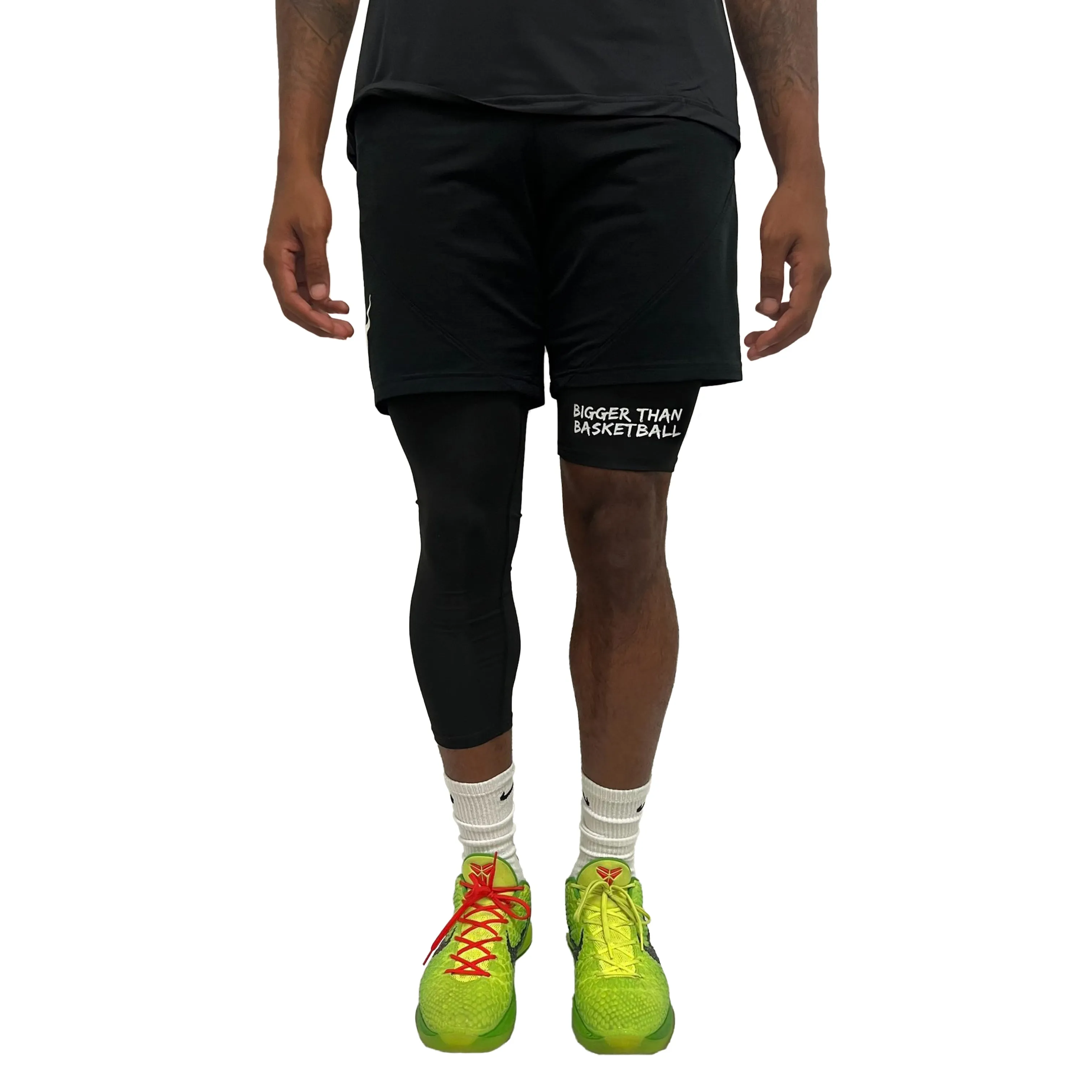 Single-Leg Performance Tights - Right - Black Bigger Than Basketball