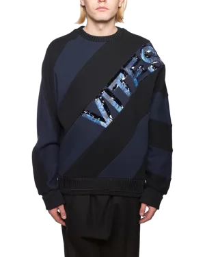 Size L | Juun.J Oversized Striped Sweatshirt
