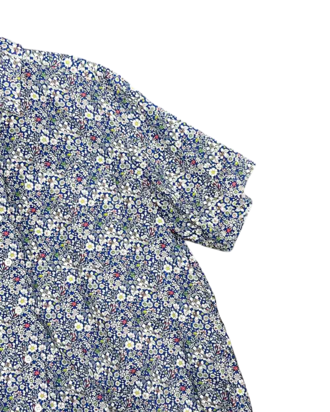 Size L | The Goods Blue Floral Cotton Short Sleeve Shirt