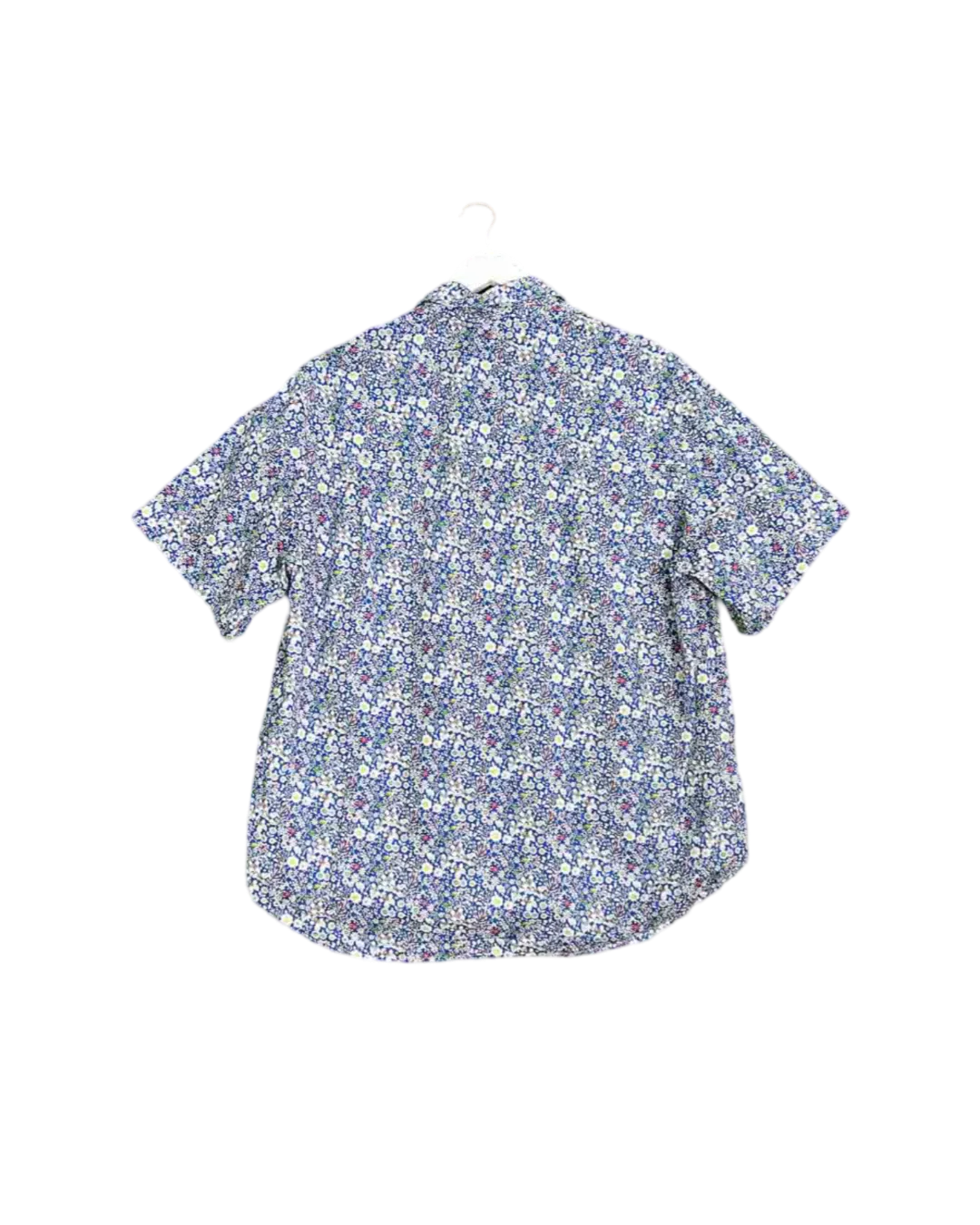 Size L | The Goods Blue Floral Cotton Short Sleeve Shirt