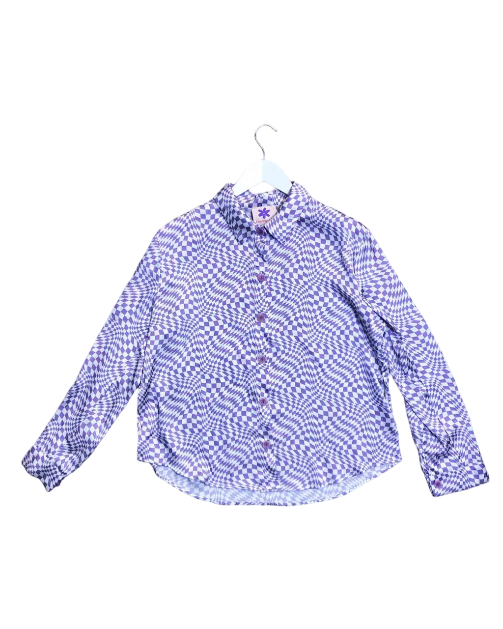 Size M | Lisa Says Gah Wavy Check Shirt