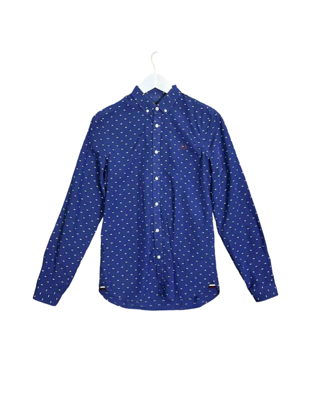 Size S | Fred Perry Blue Cotton Shirt