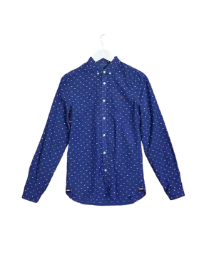 Size S | Fred Perry Blue Cotton Shirt