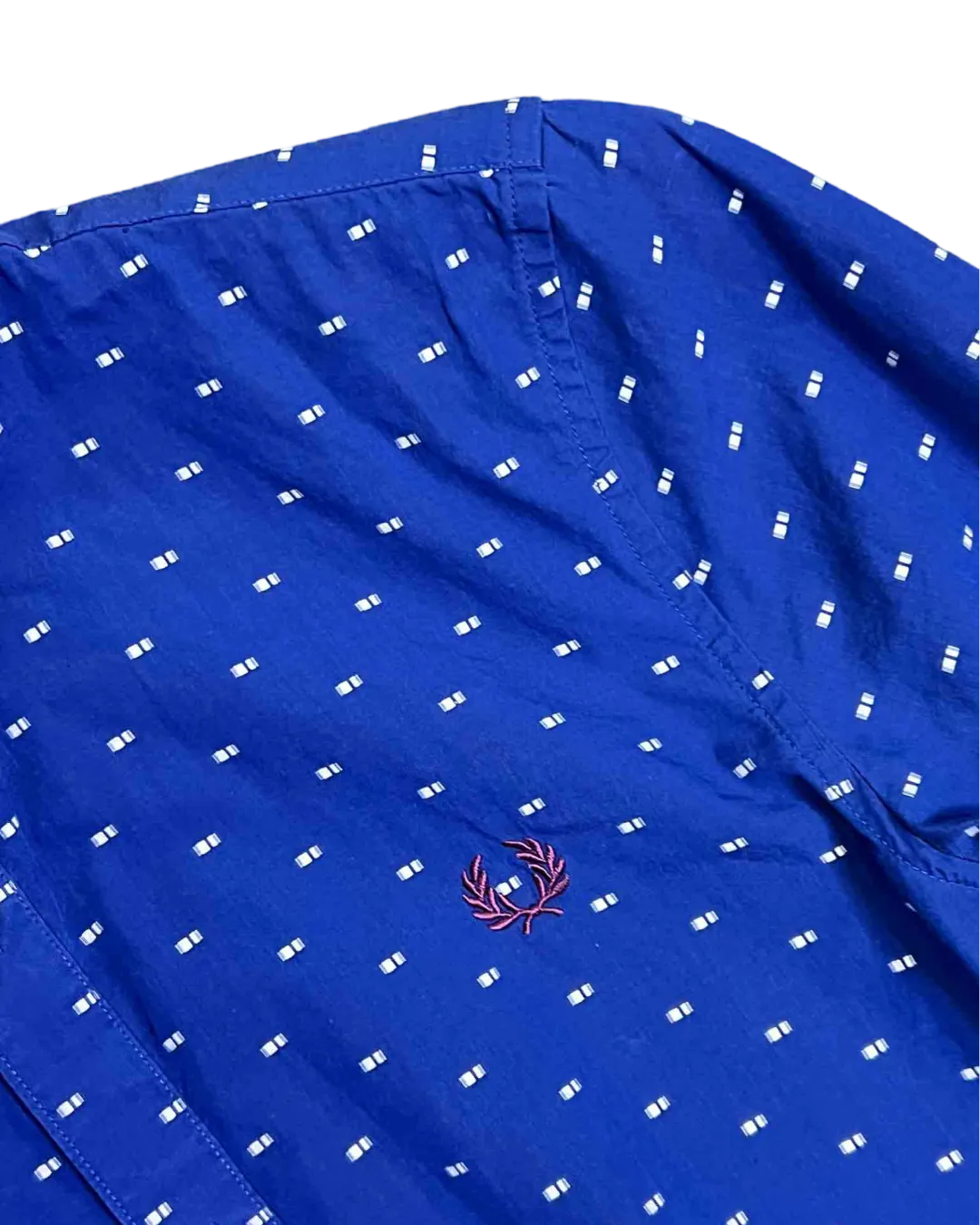 Size S | Fred Perry Blue Cotton Shirt