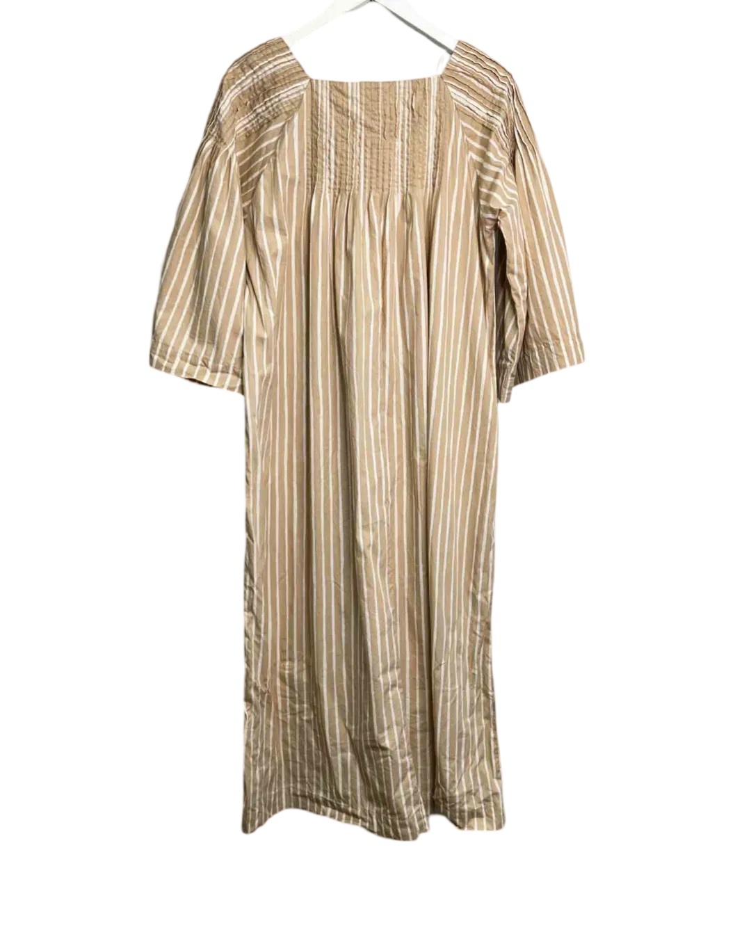 Size S | Marimekko Beige and White Cotton Vaisto Piccolo Maxi Dress