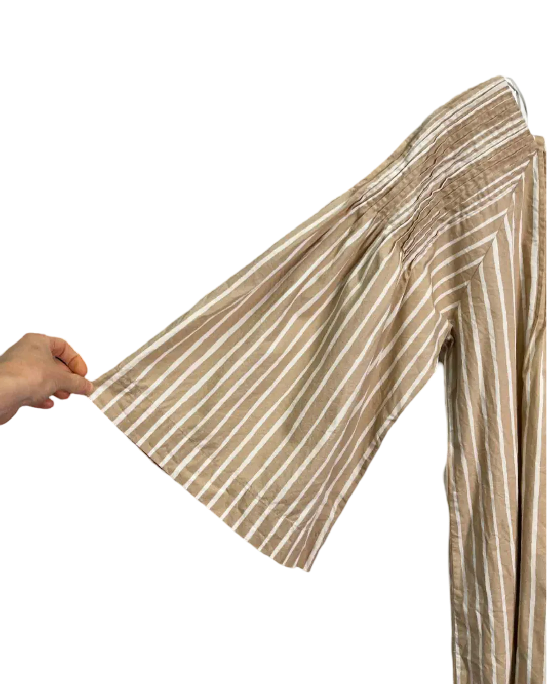 Size S | Marimekko Beige and White Cotton Vaisto Piccolo Maxi Dress