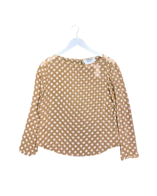 Size S |  Sportmax Sheer Silk Polkadot Top, S