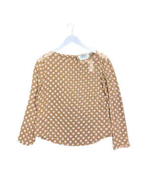 Size S |  Sportmax Sheer Silk Polkadot Top, S