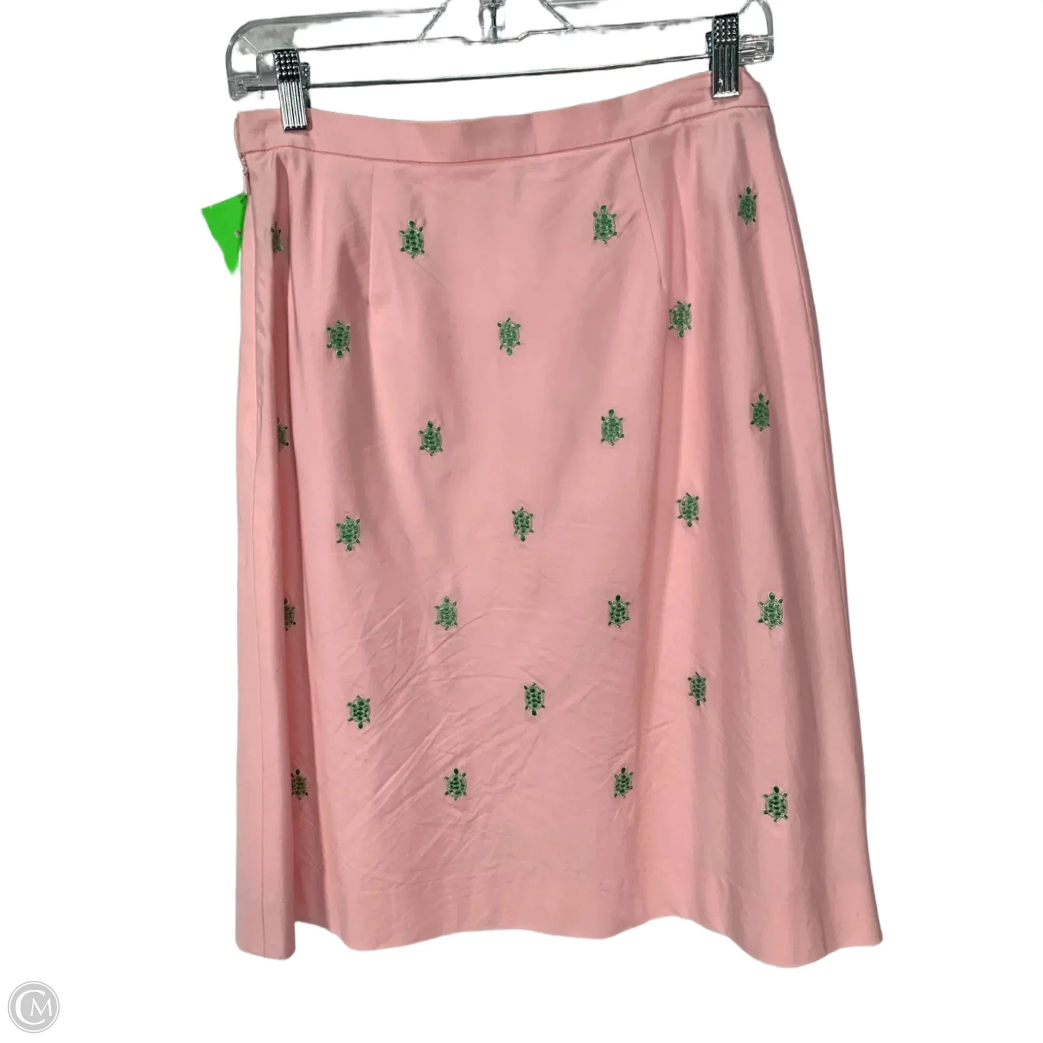 Skirt Midi By Brooks Brothers In Green & Pink, Size: 6