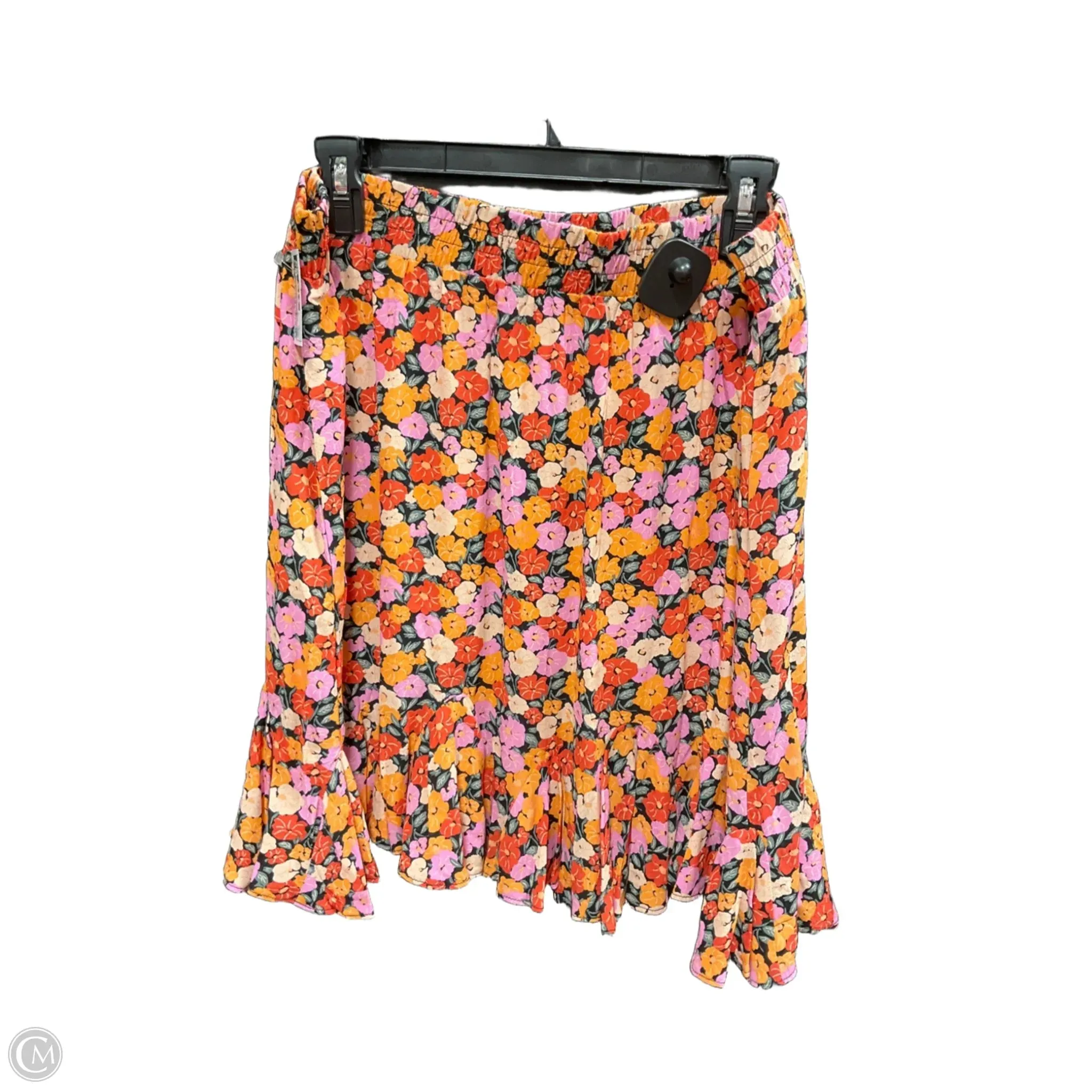Skirt Midi By Loft In Floral Print, Size: Xl
