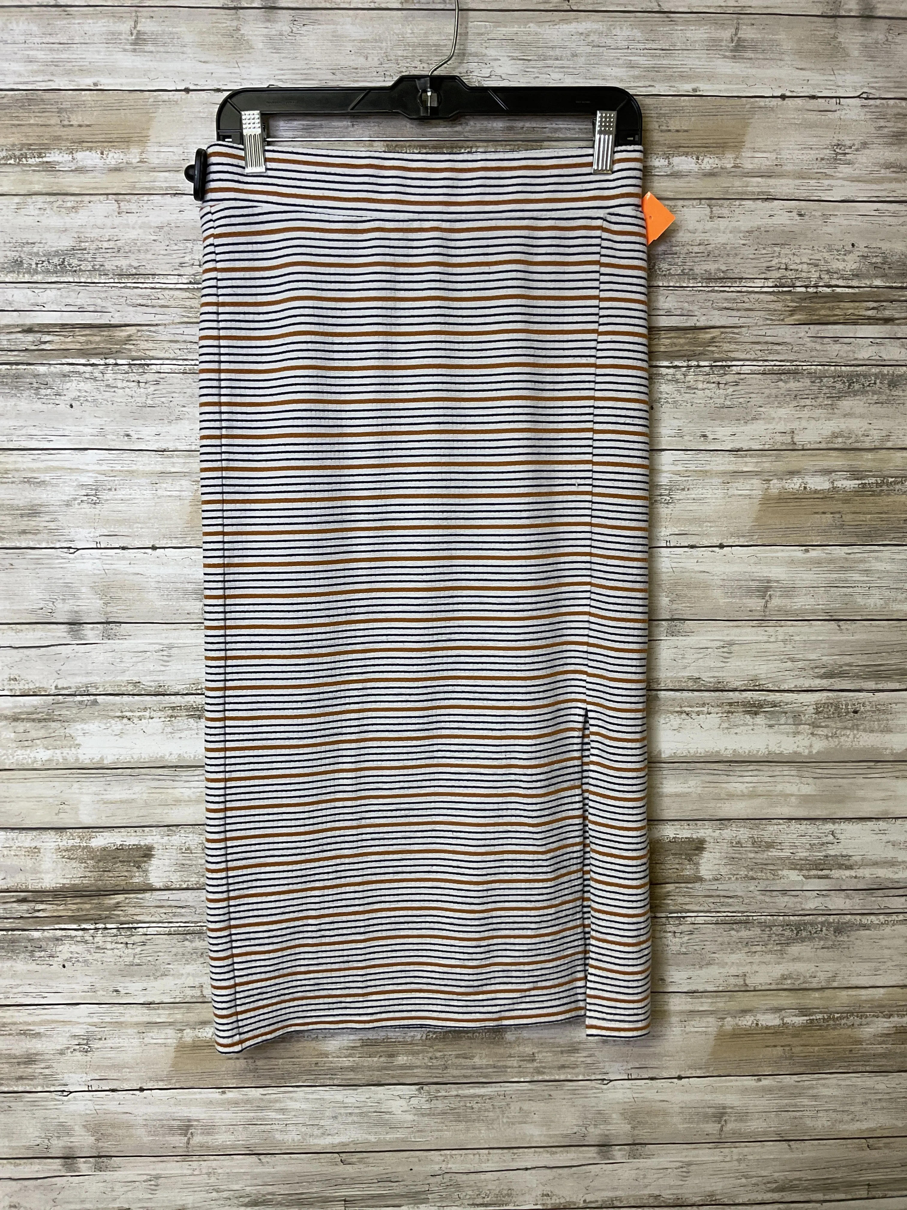 Skirt Midi By Loft In Striped Pattern, Size:S