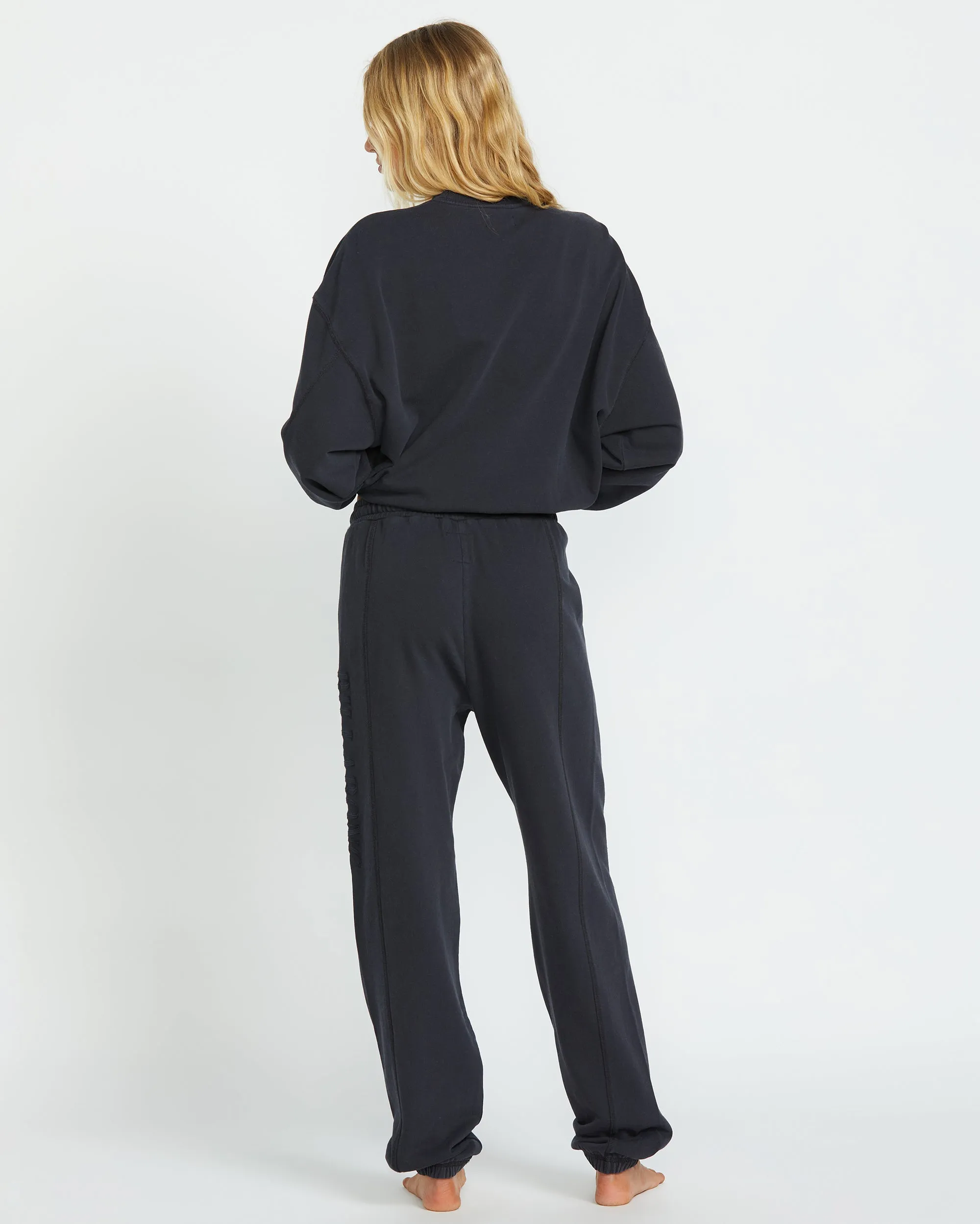 So Typical Elastic Waist Pants - Black Pebble Billabong