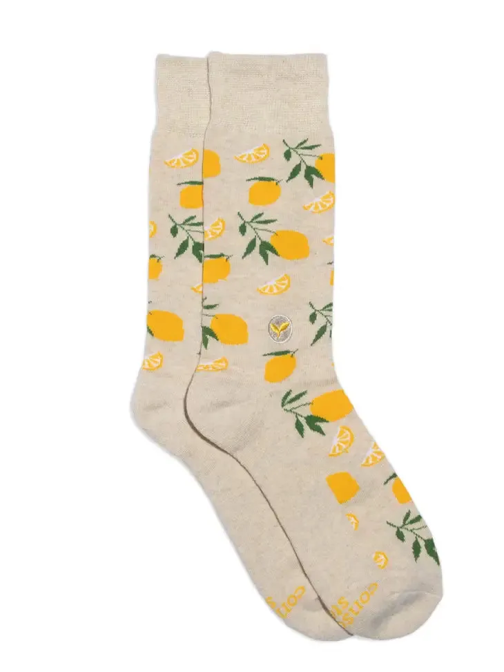 Socks That Plant Trees (Beige Lemons)