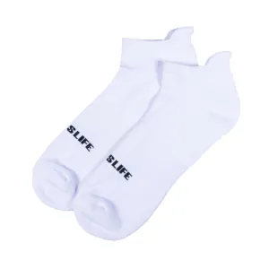 Solid Extra Cushioned Ankle Socks in White Ballislife