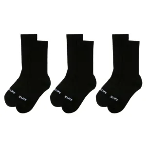 Solid Mid Sock Bundle in Black (3-Pack) Ballislife