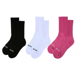 Solid Mid Sock Bundle in PWB (3-Pack) Ballislife