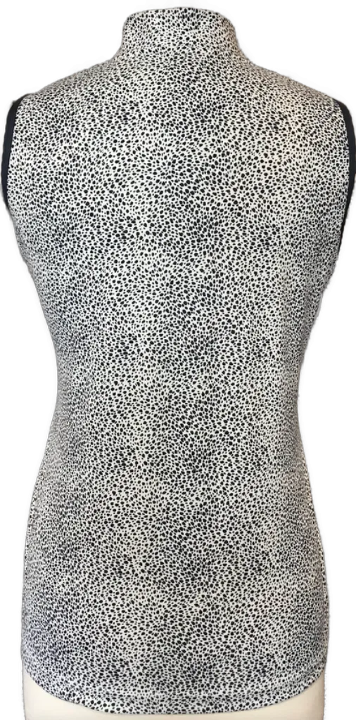 Sport Haley Asymetrical Navy Spotted Sleeveless Golf Top Size M