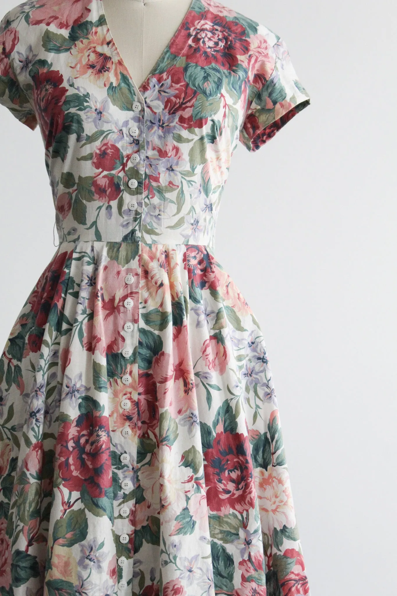 springbloom cotton day dress 1919 Vintage