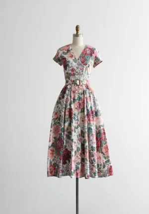 springbloom cotton day dress 1919 Vintage