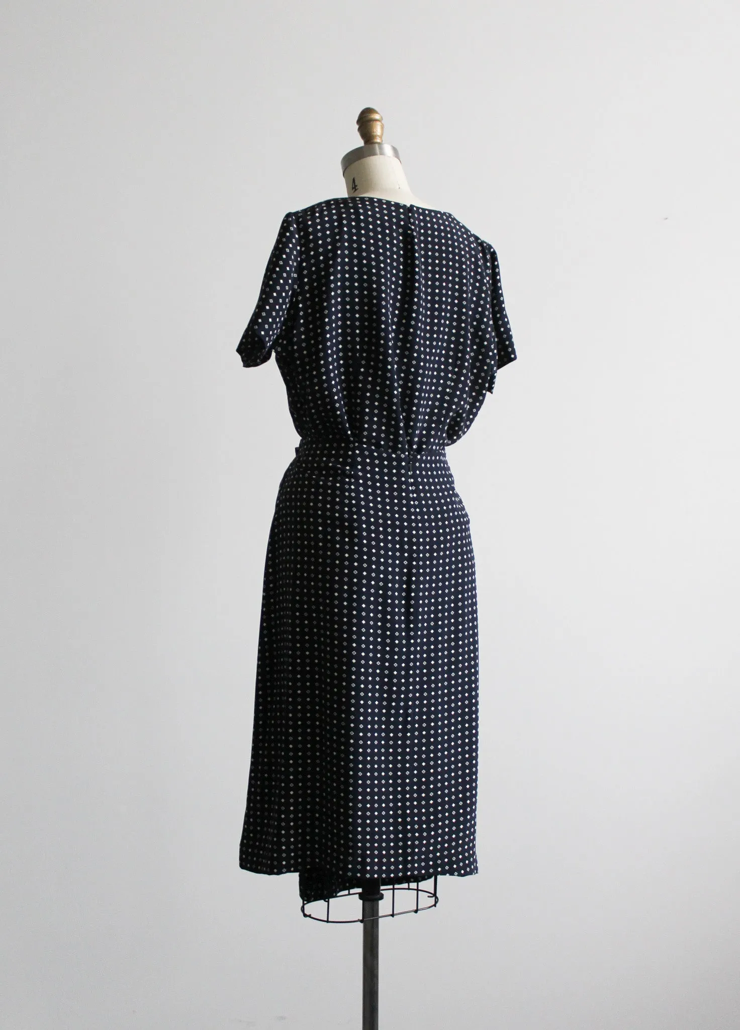 starry night silk dress set 1919 Vintage