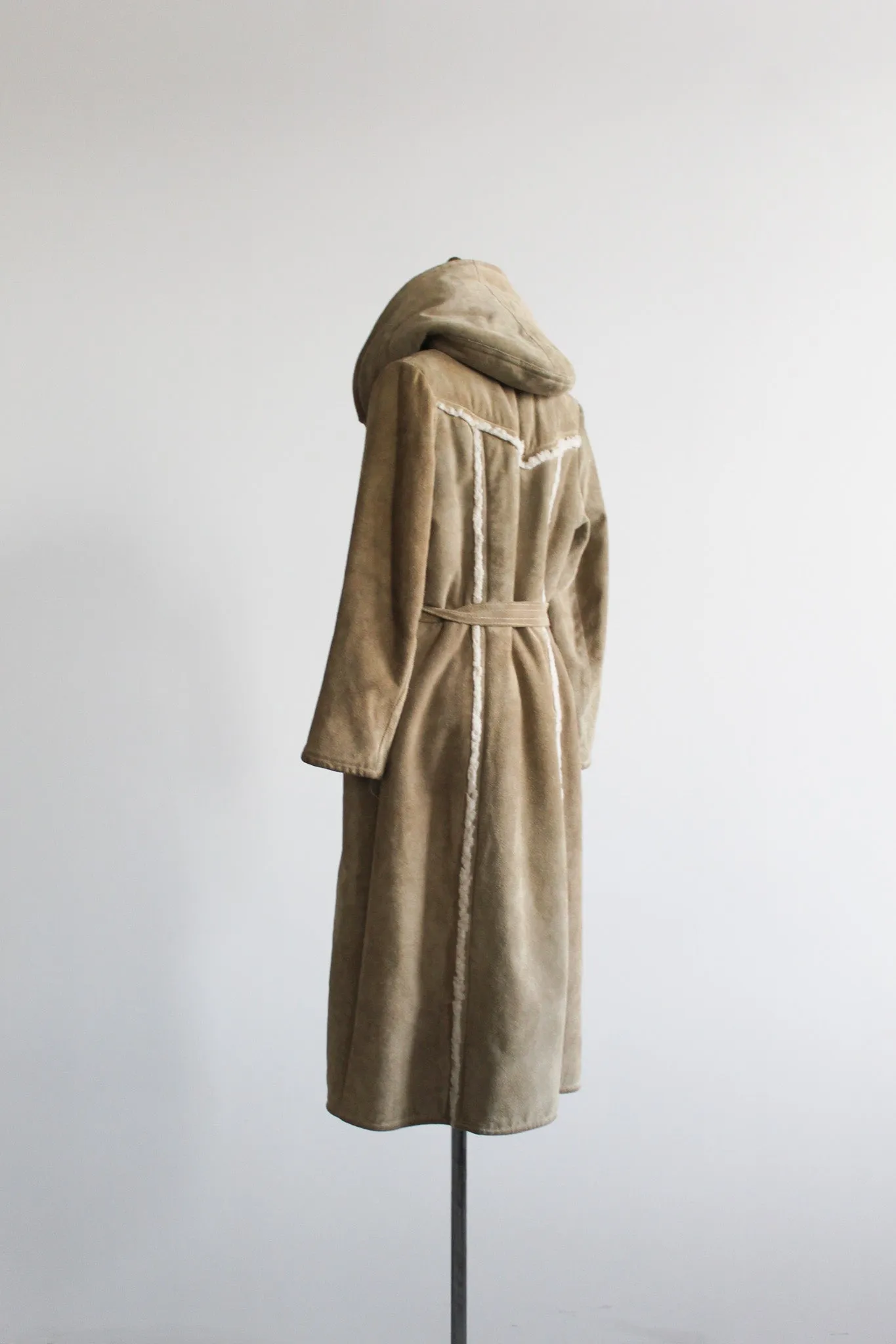 suede wrap trench 1919 Vintage