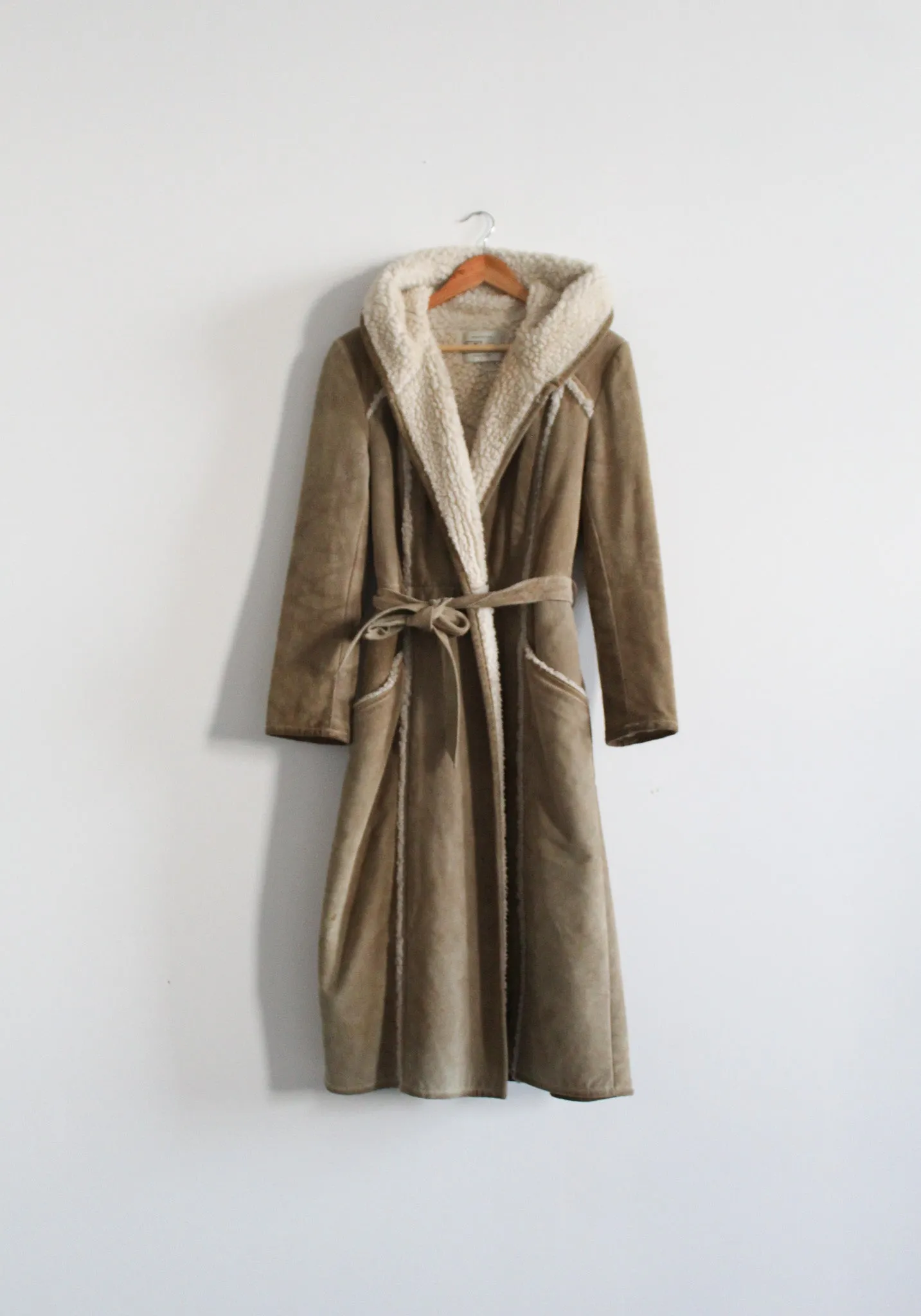 suede wrap trench 1919 Vintage