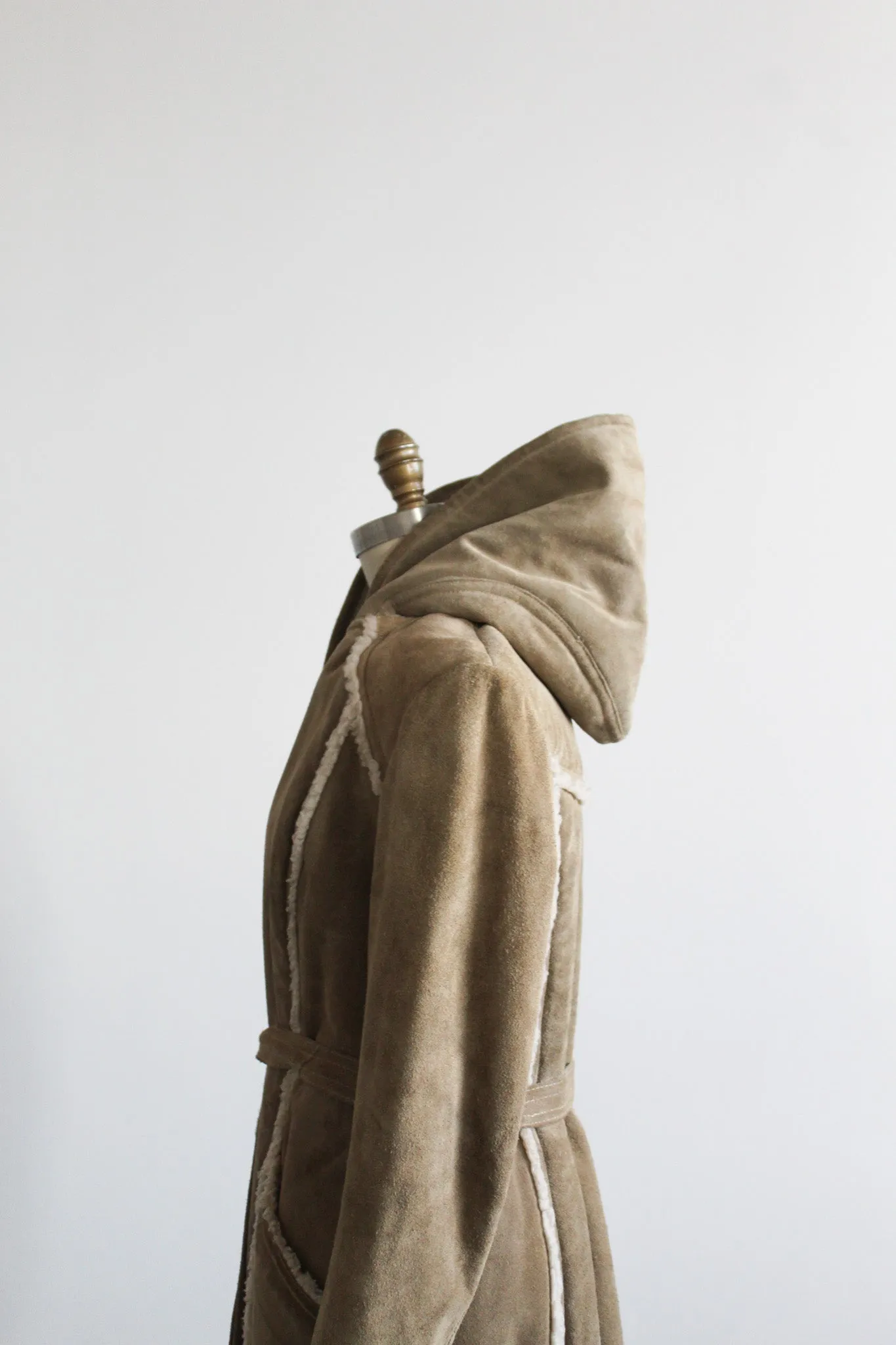 suede wrap trench 1919 Vintage