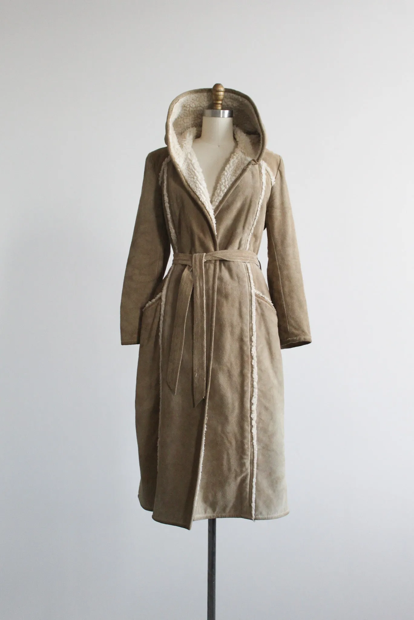 suede wrap trench 1919 Vintage