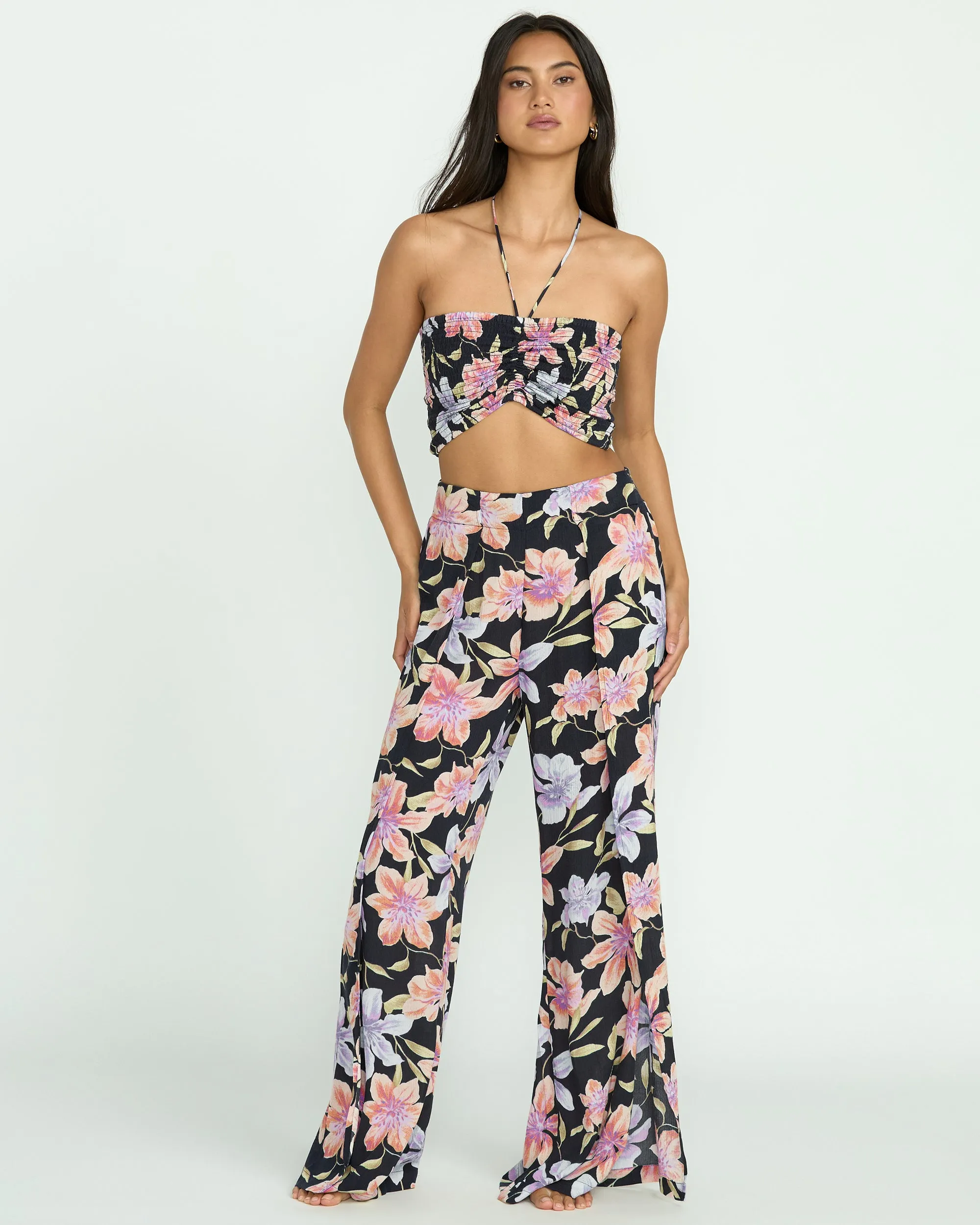 Summer Sunshine Crop Top - Black Multi Billabong