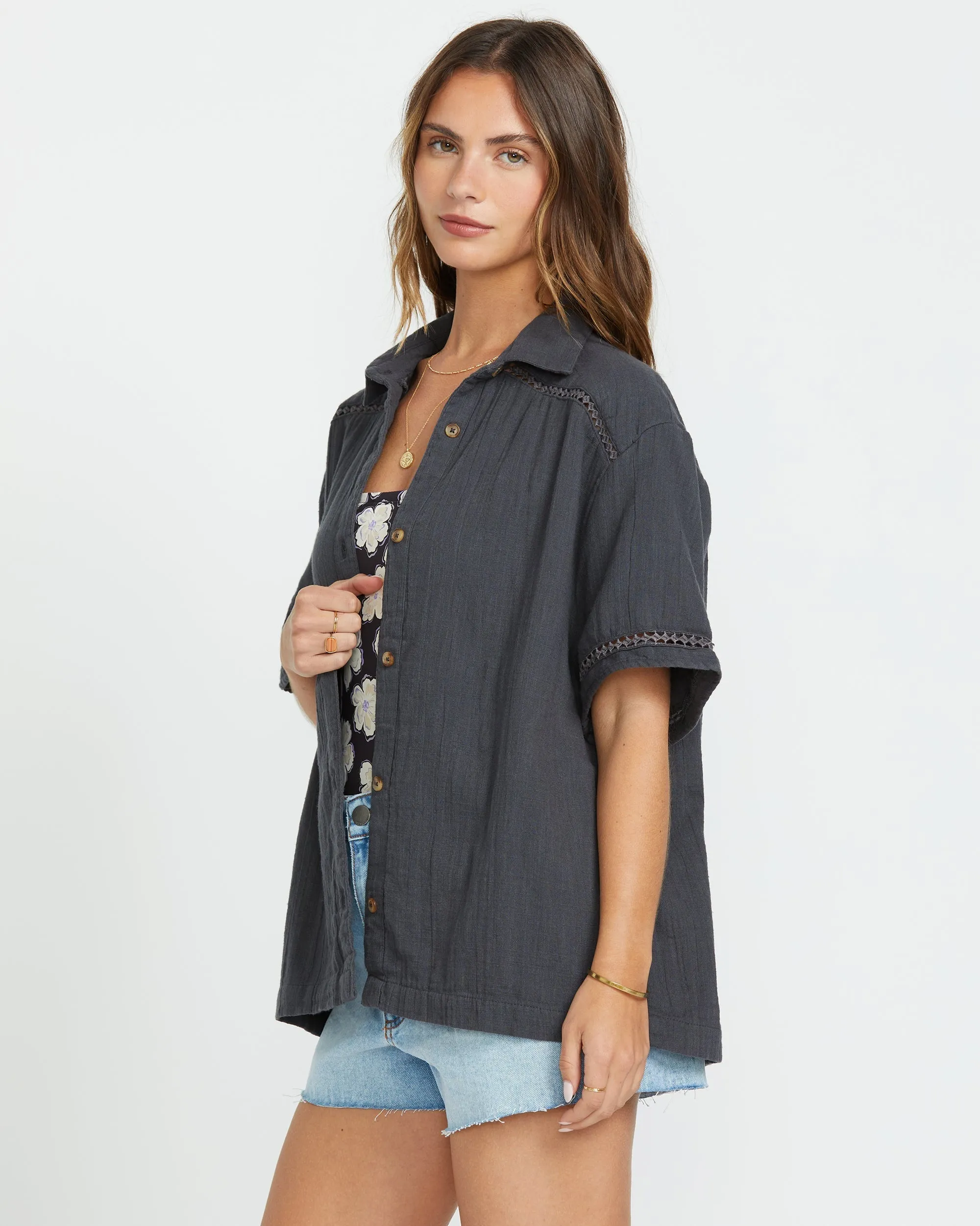 Summers End Short Sleeve Shirt - Black Sands Billabong