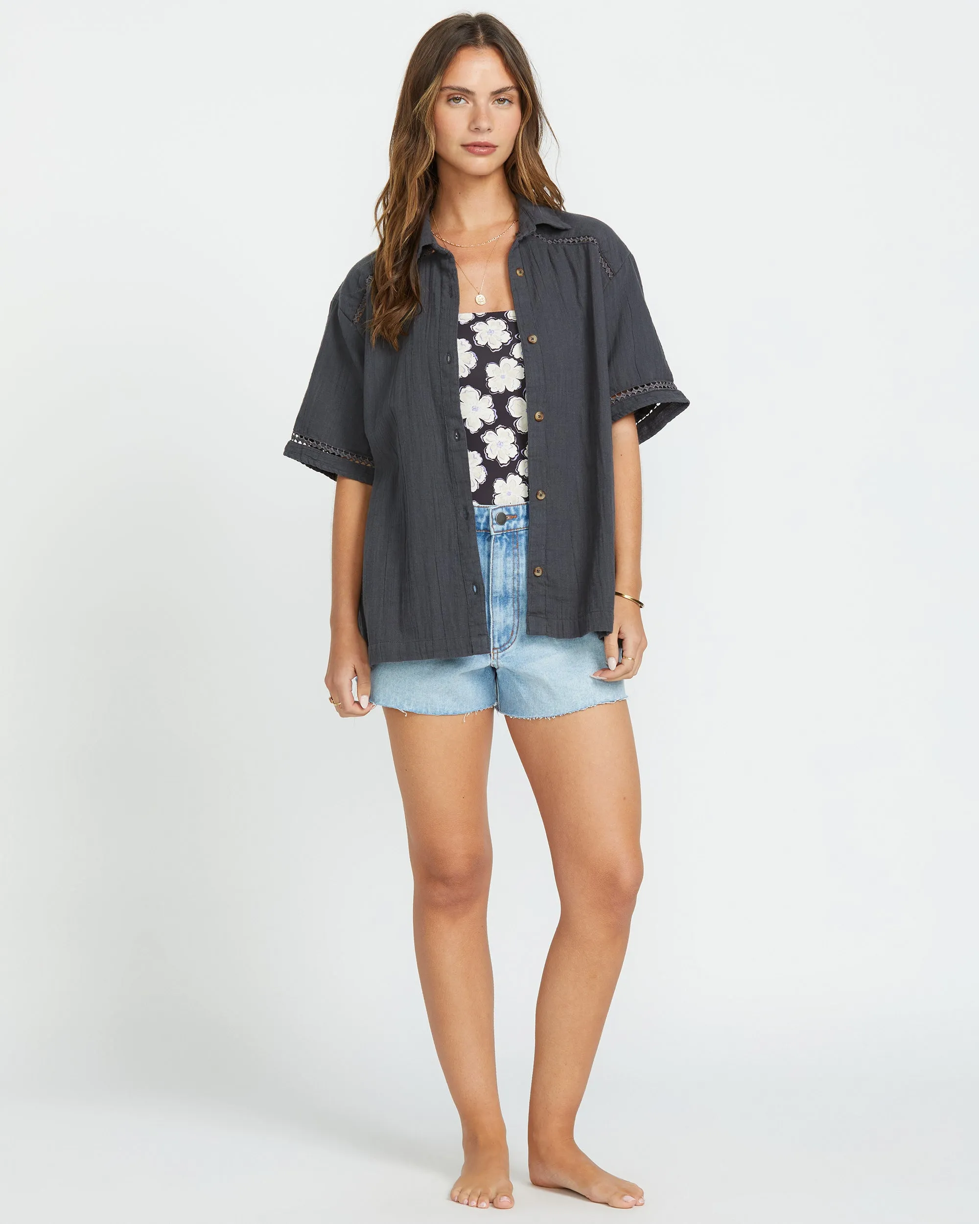 Summers End Short Sleeve Shirt - Black Sands Billabong
