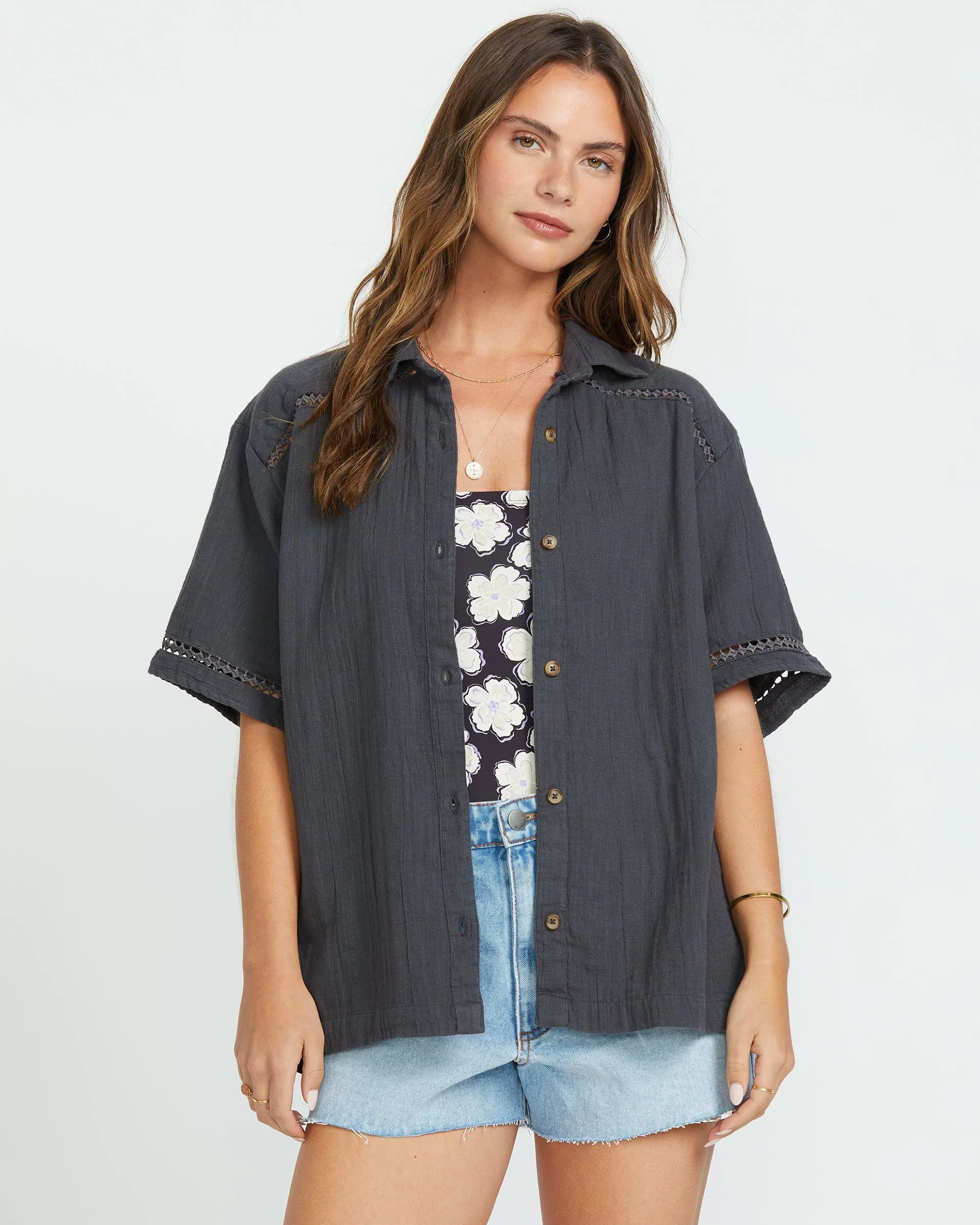 Summers End Short Sleeve Shirt - Black Sands Billabong