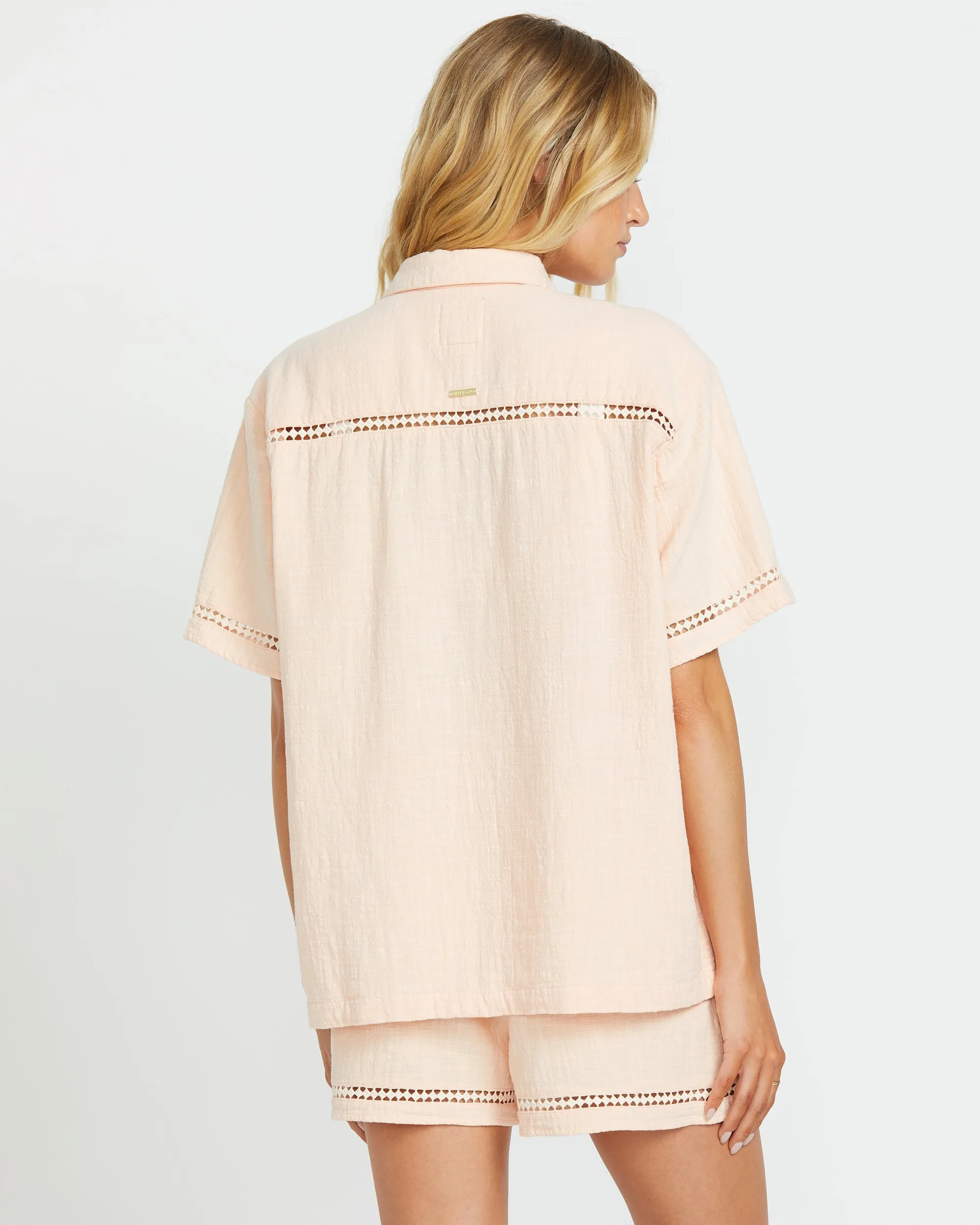 Summers End Short Sleeve Shirt - Soft Peach Billabong