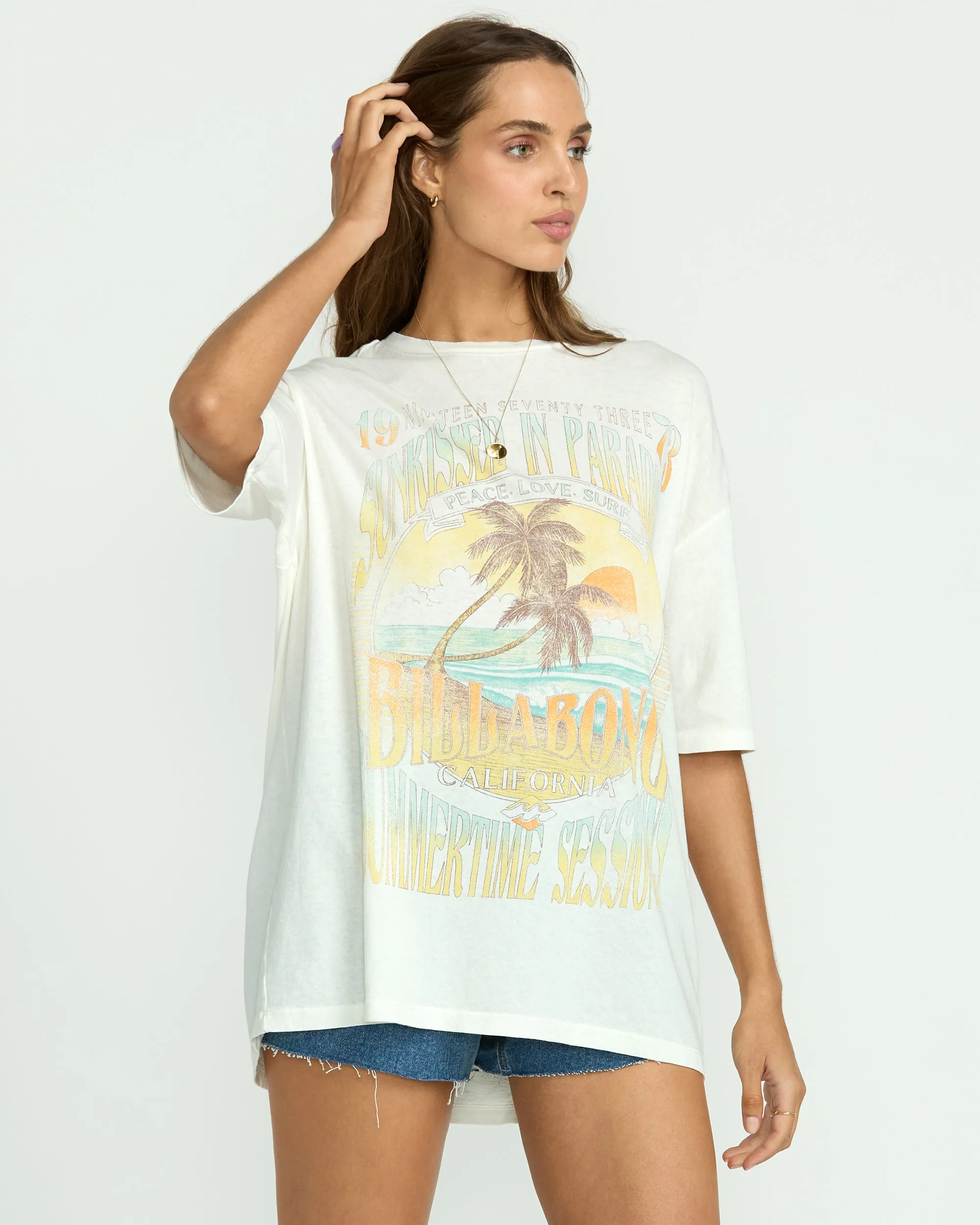 Sunset Mindset Tee - Salt Crystal Billabong
