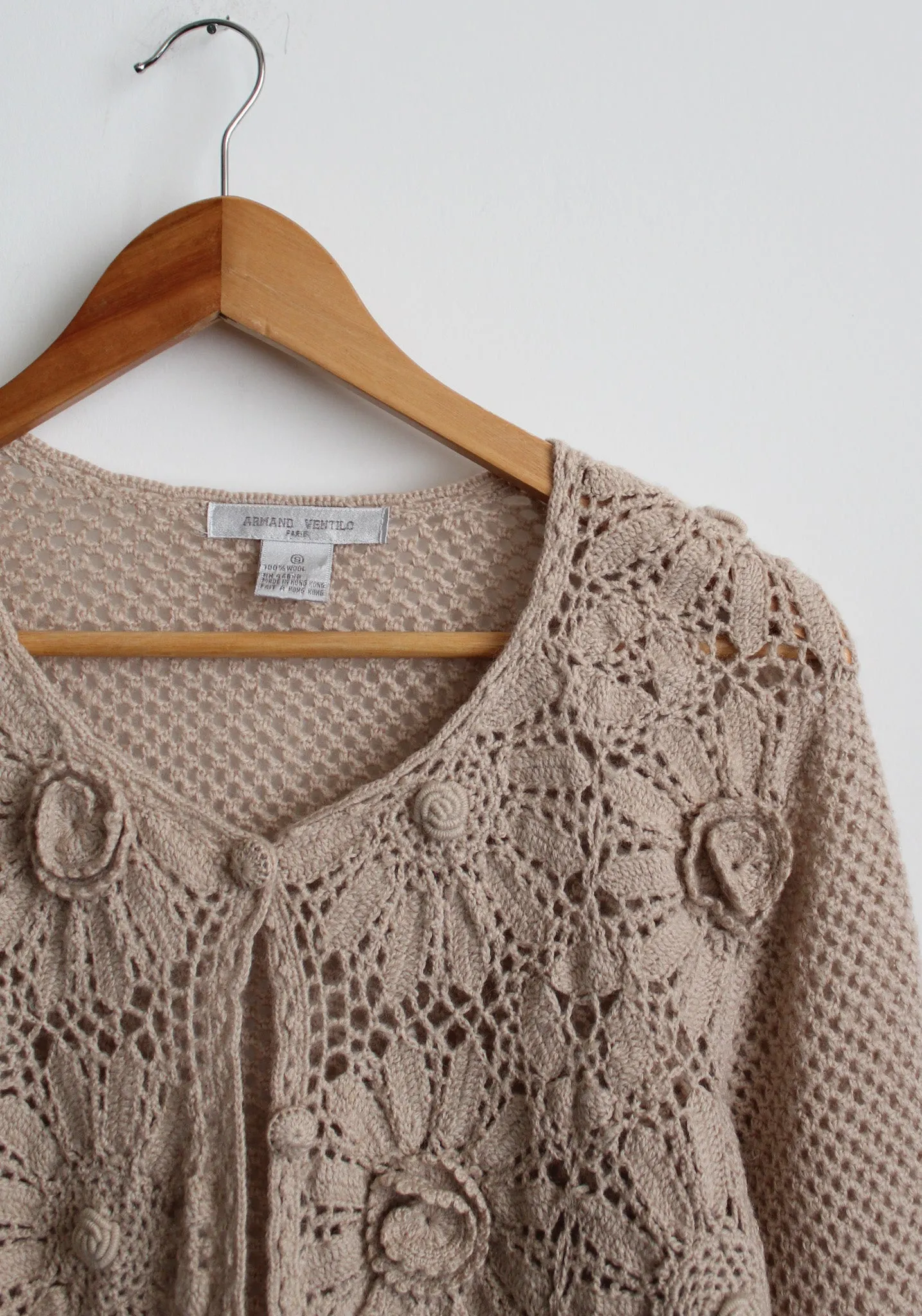 sunspun crochet cardigan 1919 Vintage