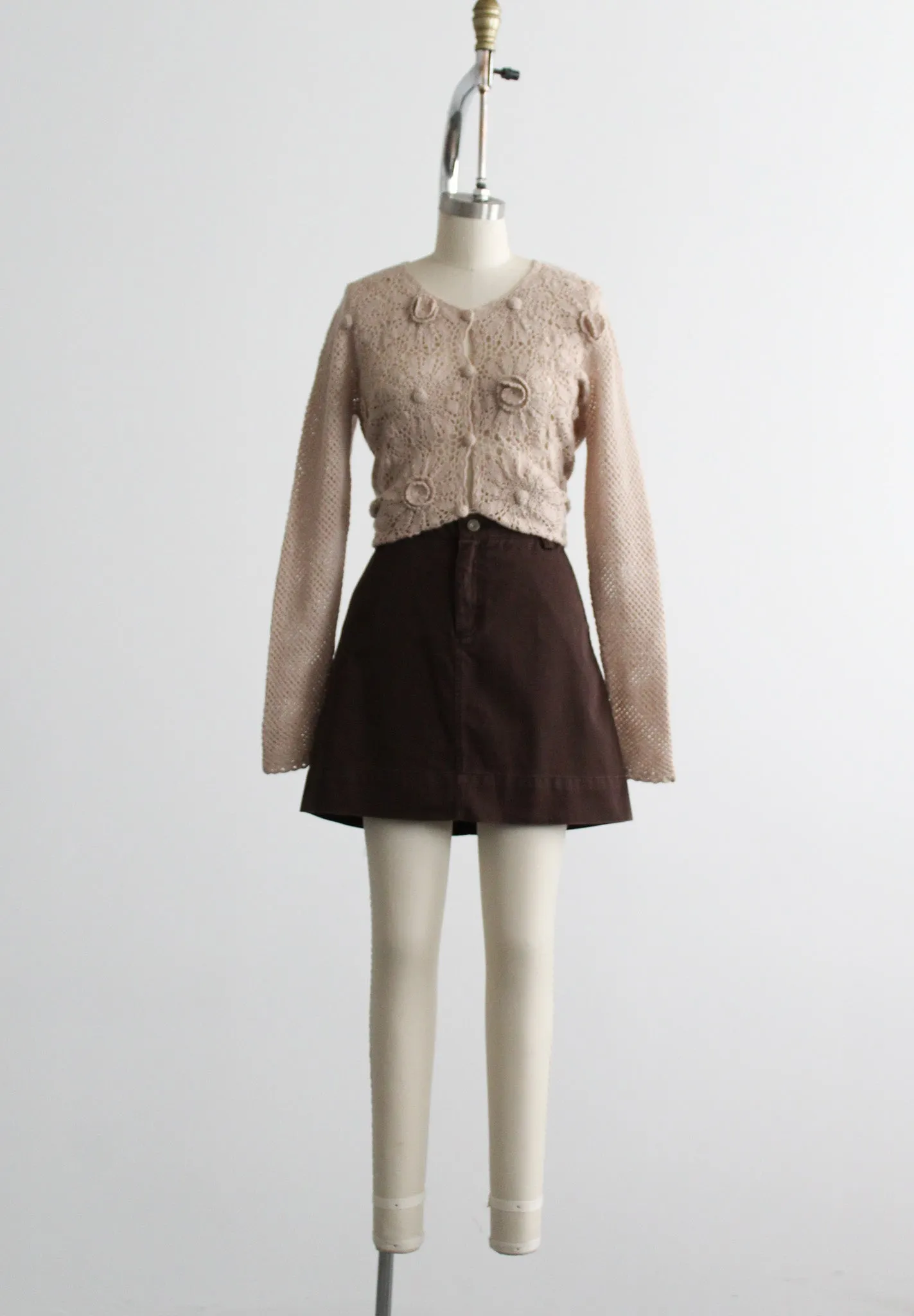 sunspun crochet cardigan 1919 Vintage