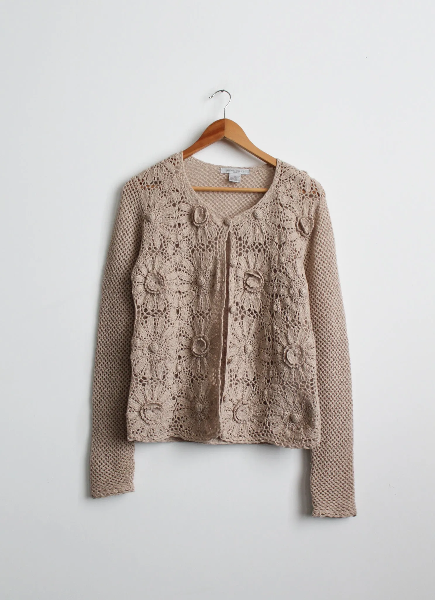 sunspun crochet cardigan 1919 Vintage