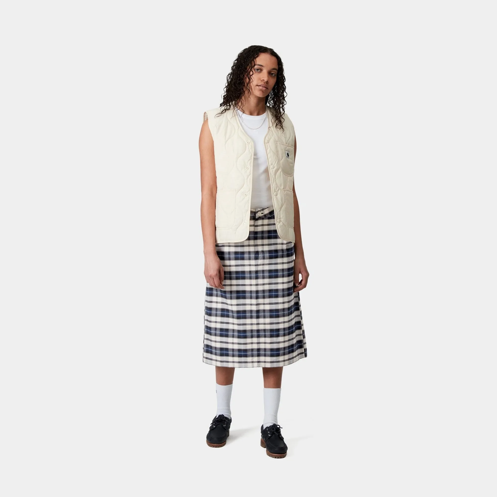Tarbell Check Skirt | Dark Navy / White Carhartt WIP