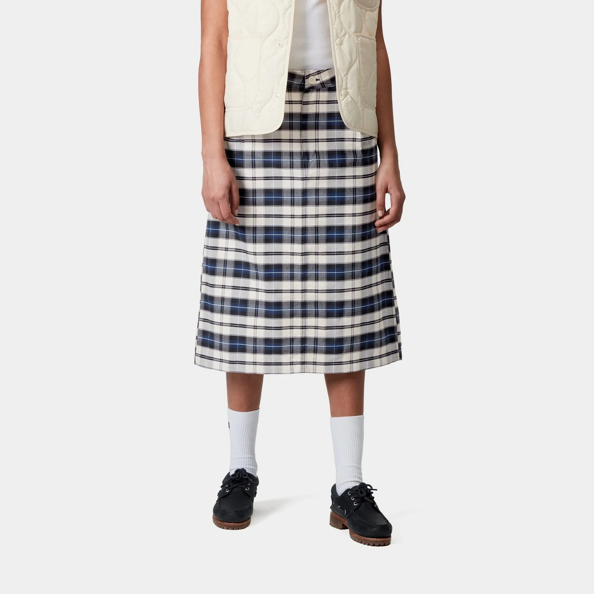 Tarbell Check Skirt | Dark Navy / White Carhartt WIP