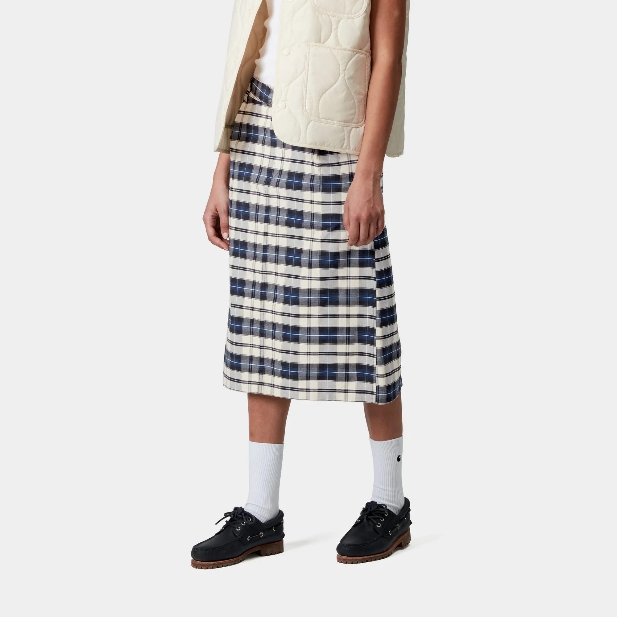Tarbell Check Skirt | Dark Navy / White Carhartt WIP
