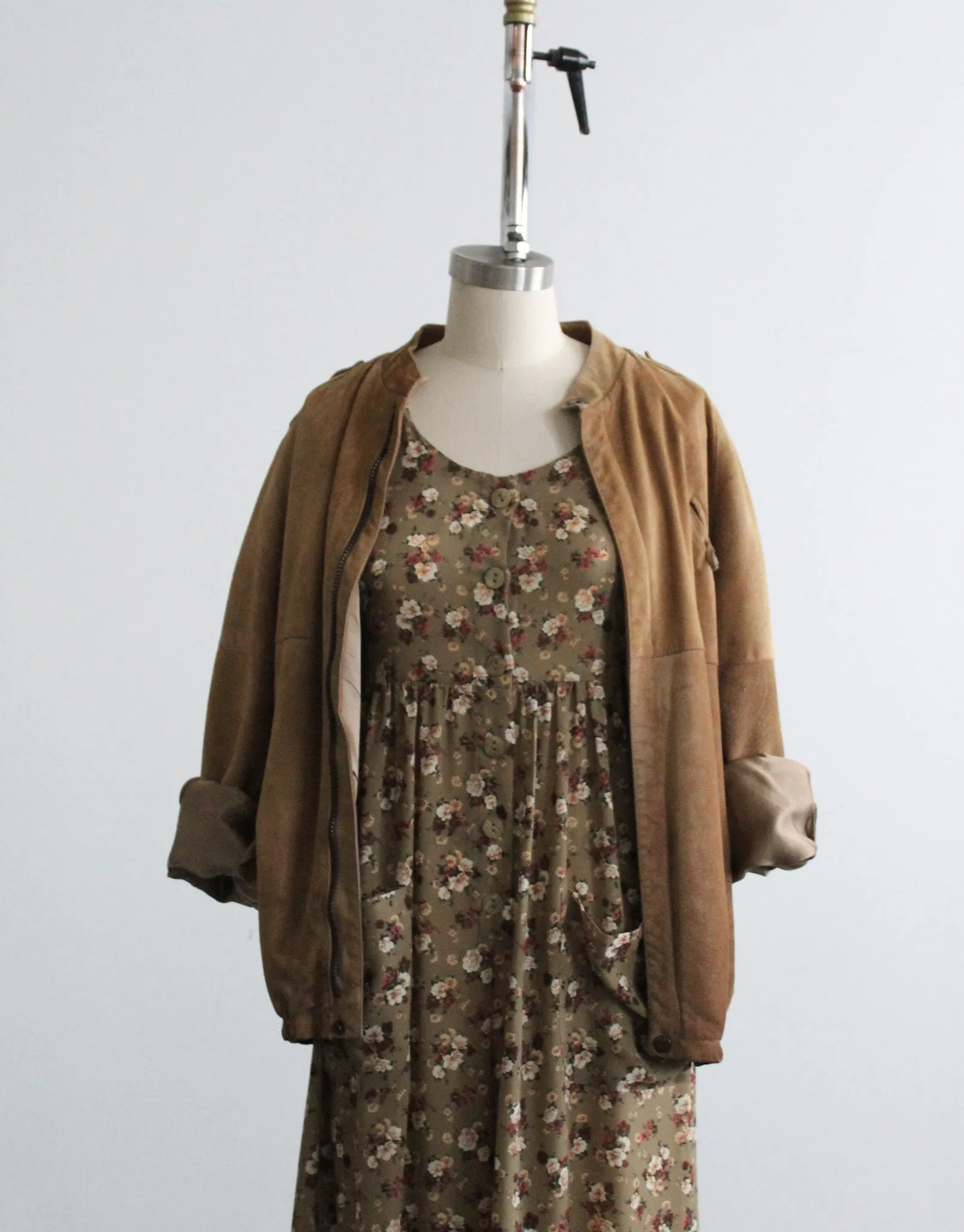 tobacco suede bomber 1919 Vintage