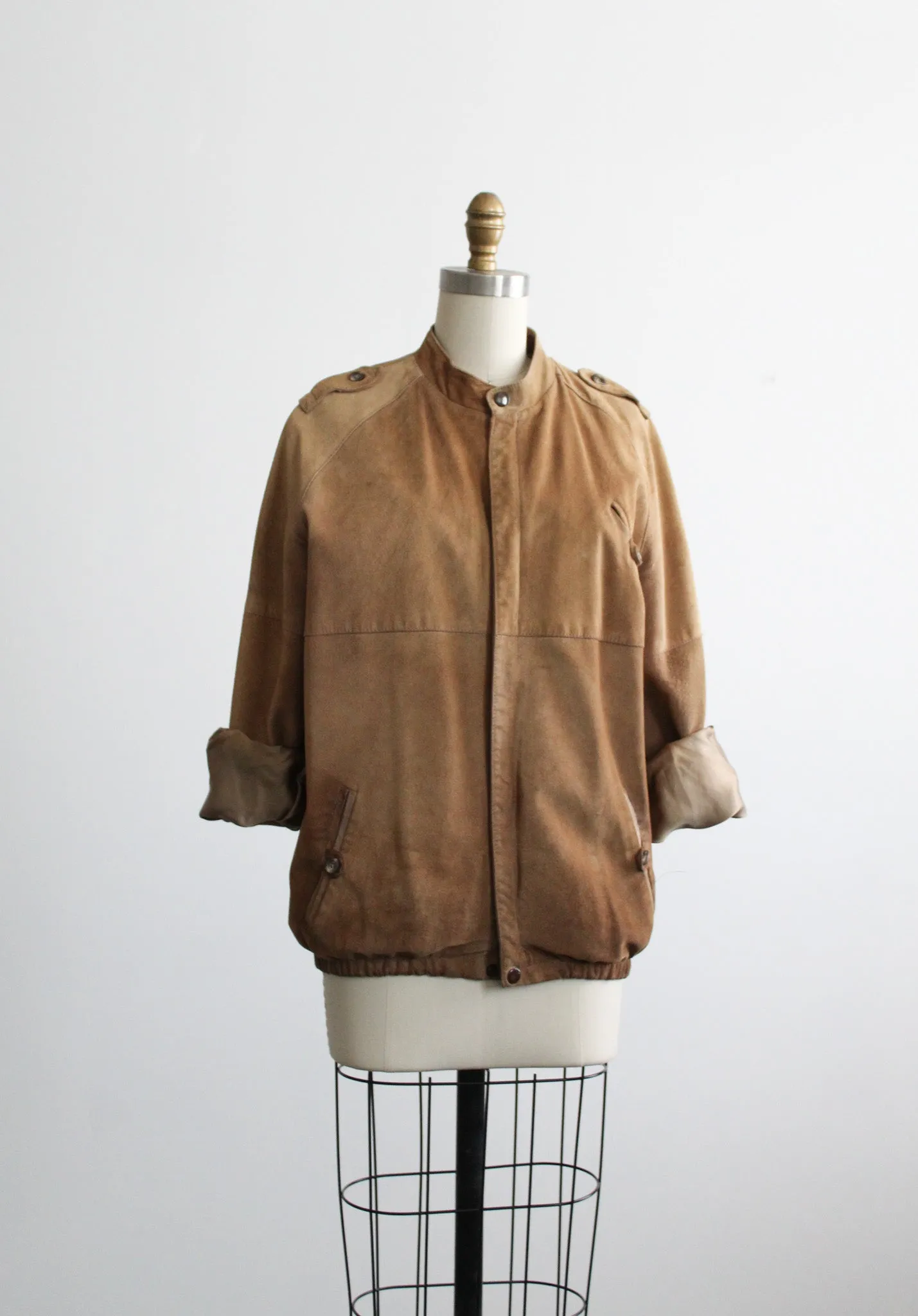 tobacco suede bomber 1919 Vintage