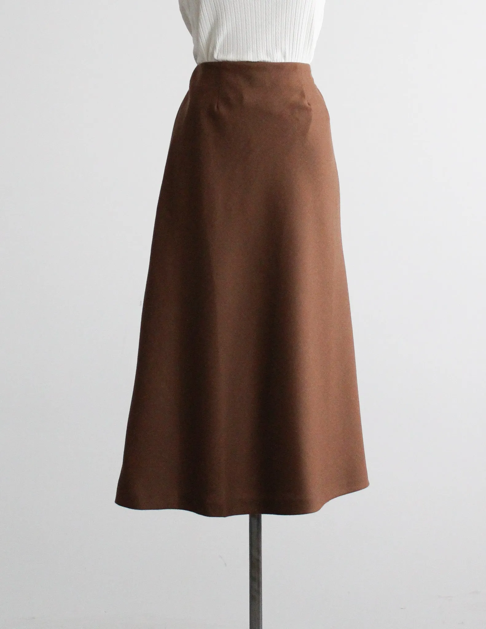 tobacco wool midi skirt 1919 Vintage
