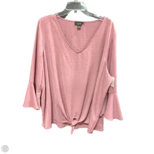 Top 3/4 Sleeve By Alyx In Mauve, Size: 3x