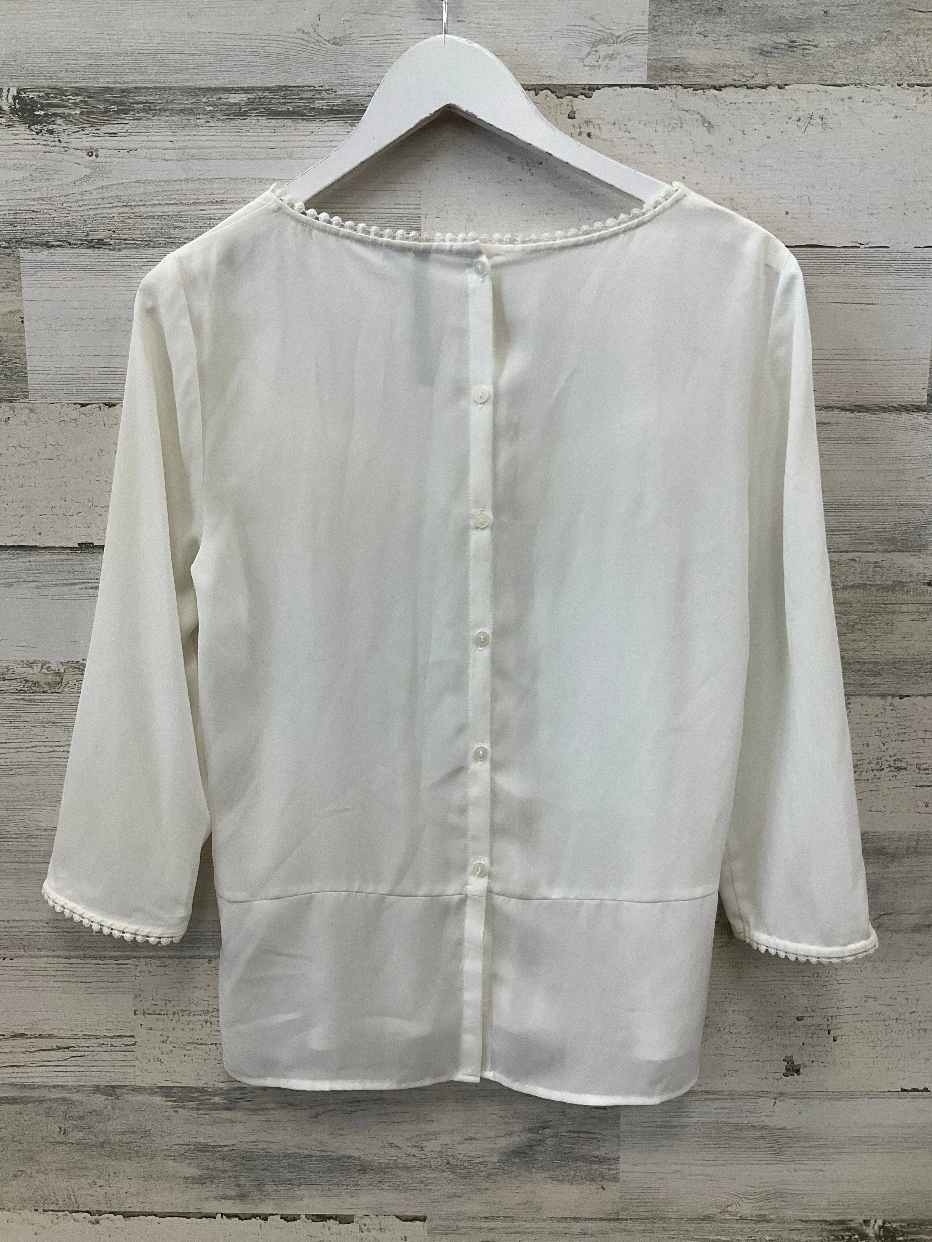 Top 3/4 Sleeve By Lc Lauren Conrad In Ivory, Size:M