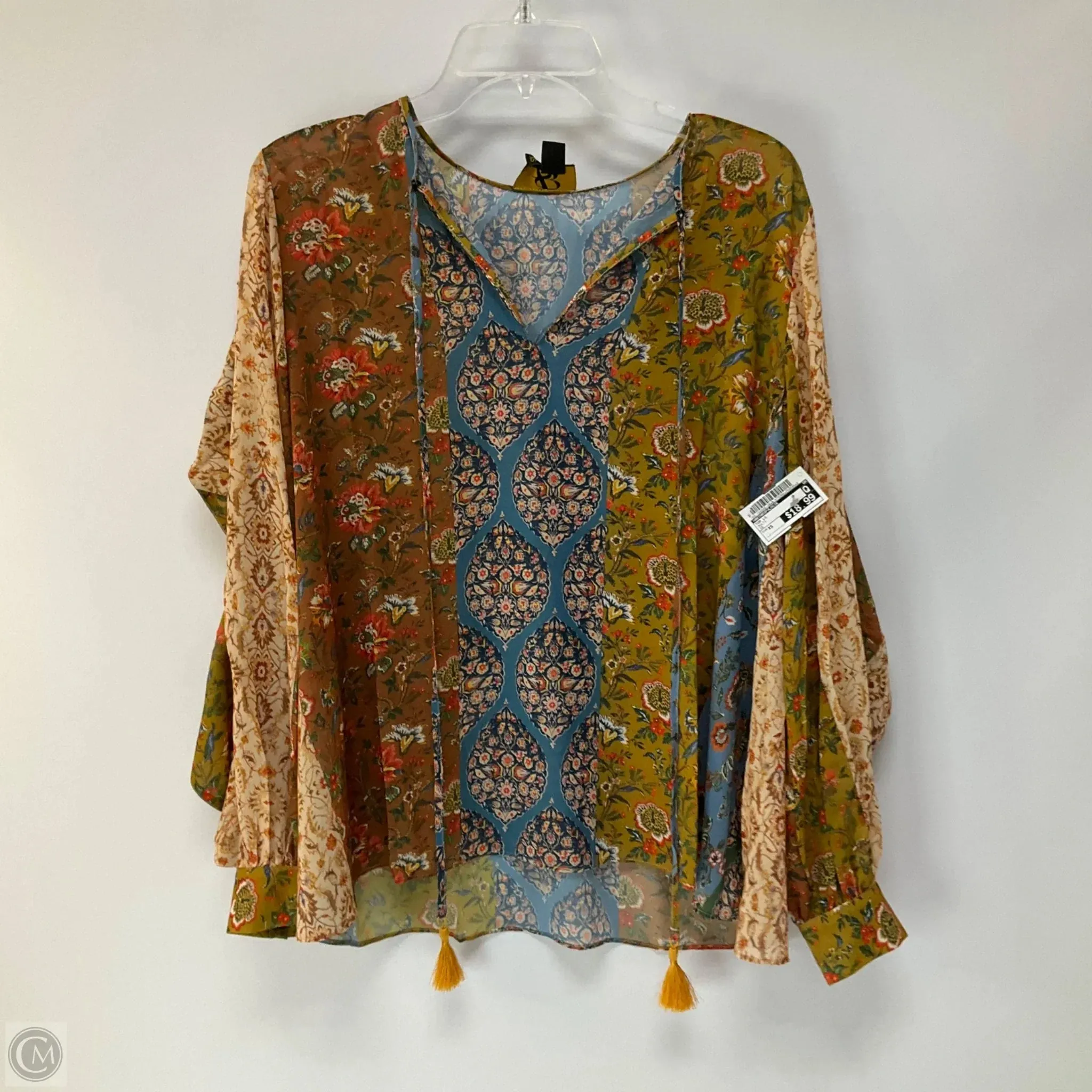 Top Long Sleeve By Anthropologie In Multi-colored, Size: Xs